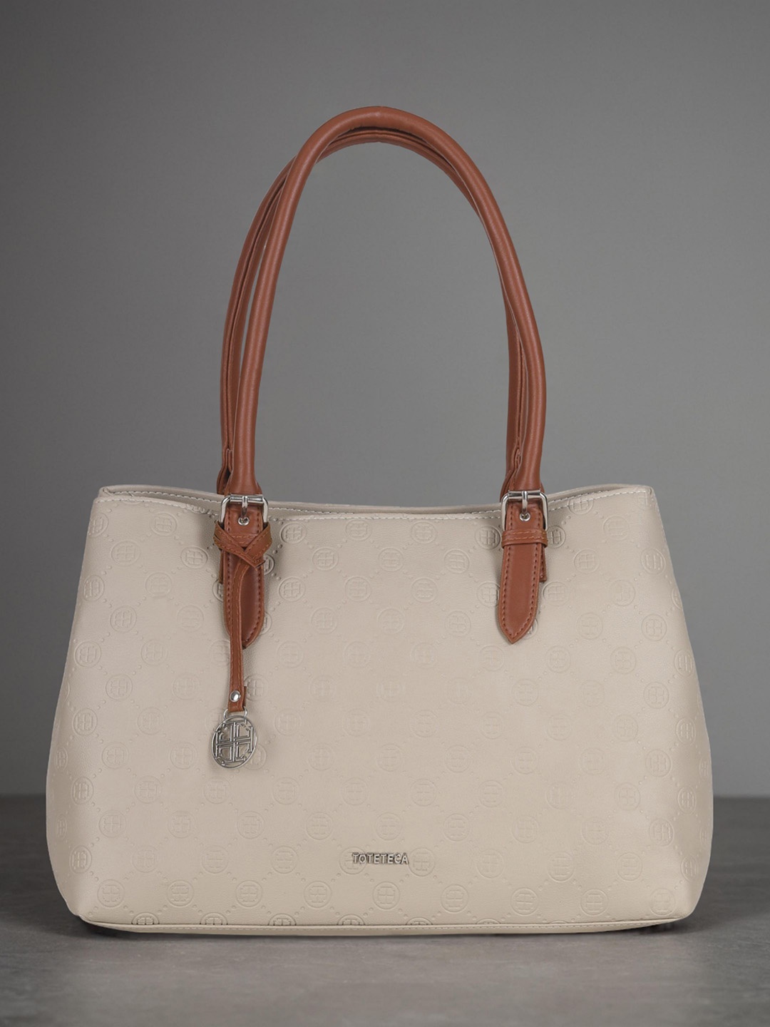 

Toteteca Women PU Structured Shoulder Bag With Quilted, White