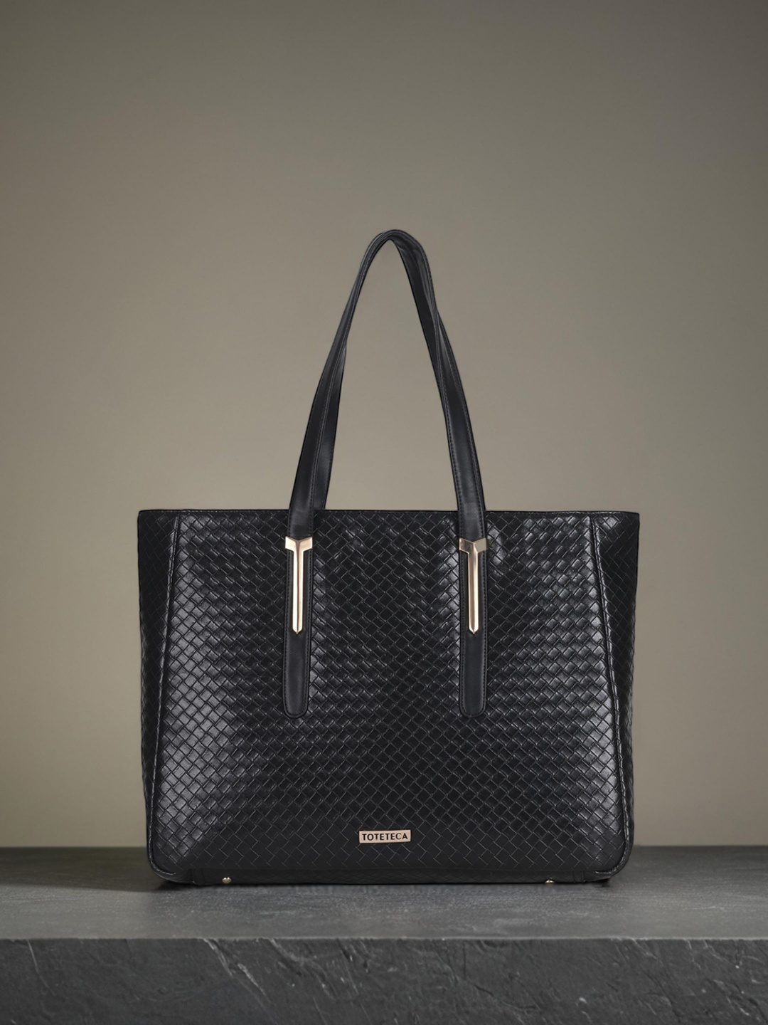 

Toteteca Animal Textured PU Shopper Shoulder Bag with Tasselled, Black