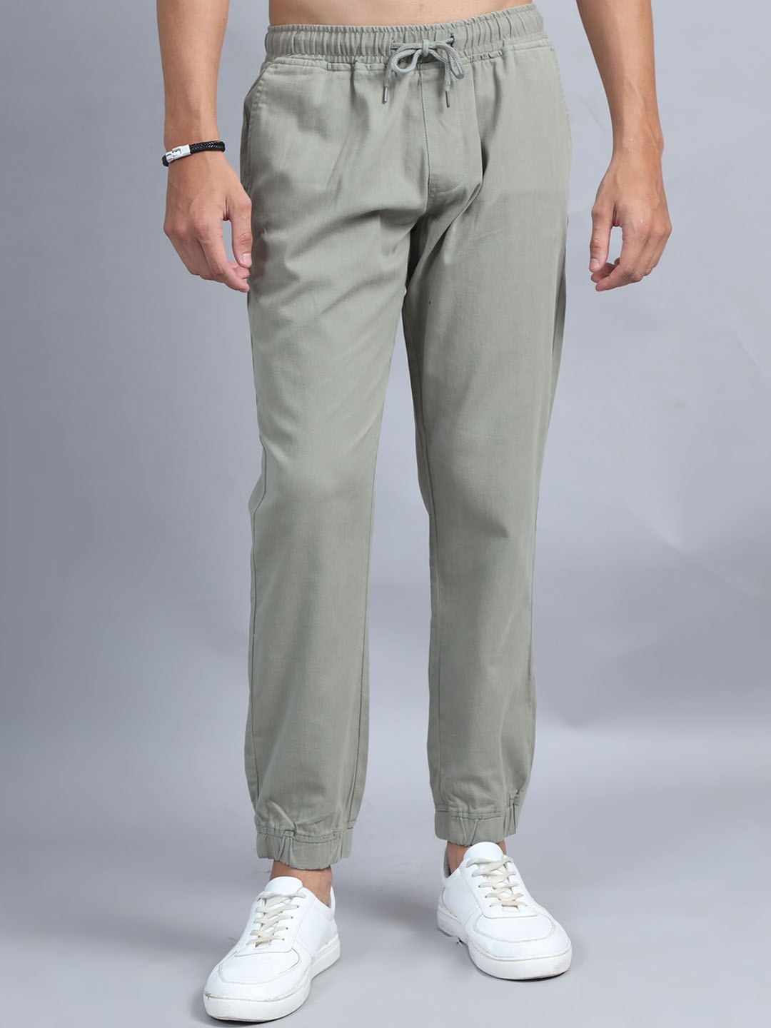 

SILISOUL Men Smart Cotton Joggers Trousers, Grey