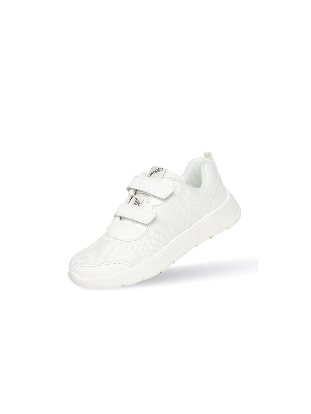 

plaeto Kids Round Toe Mesh Aspire Multiplay School Shoes, White