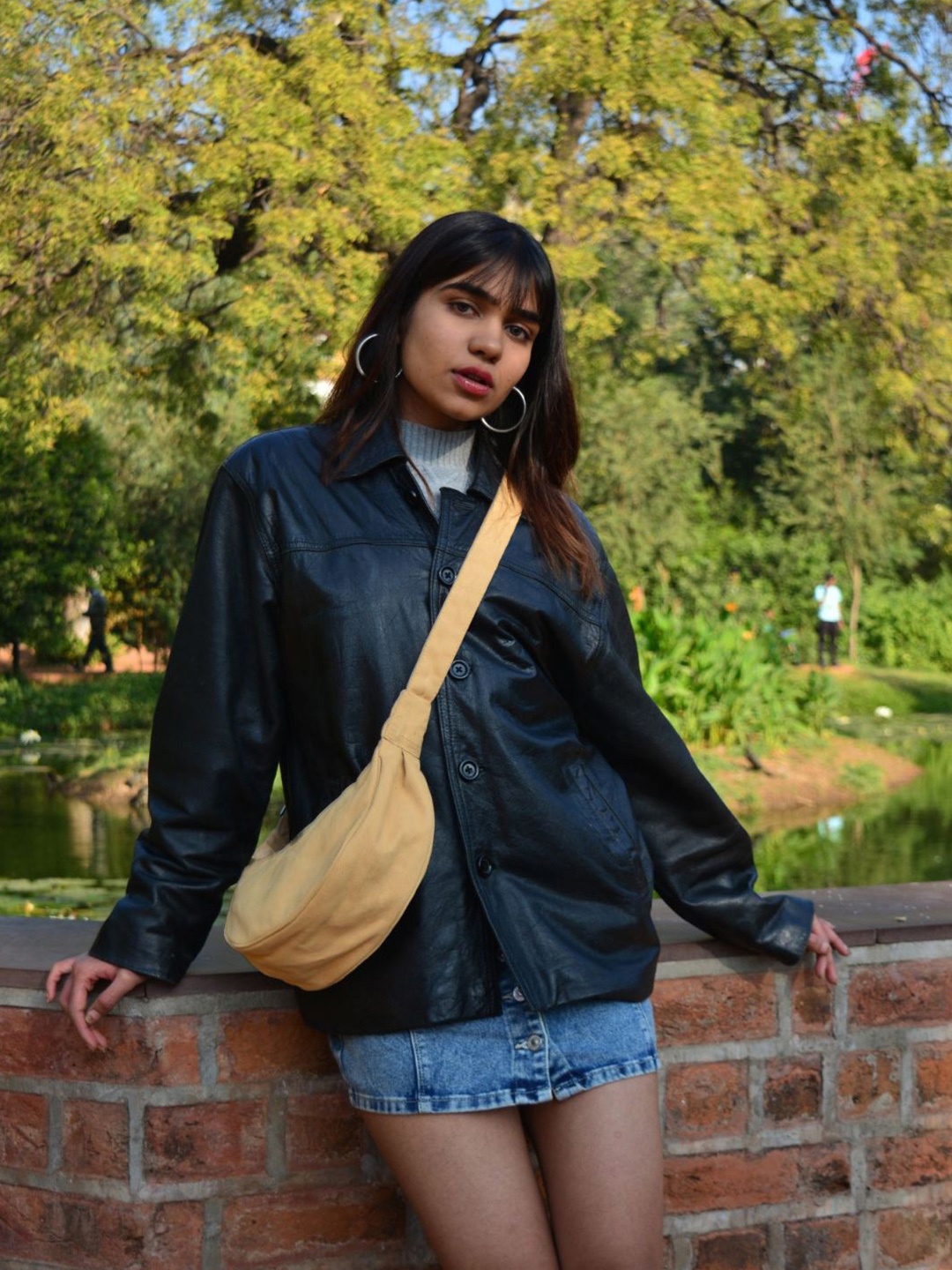 

EcoRight Half Moon Hobo Bag, Beige