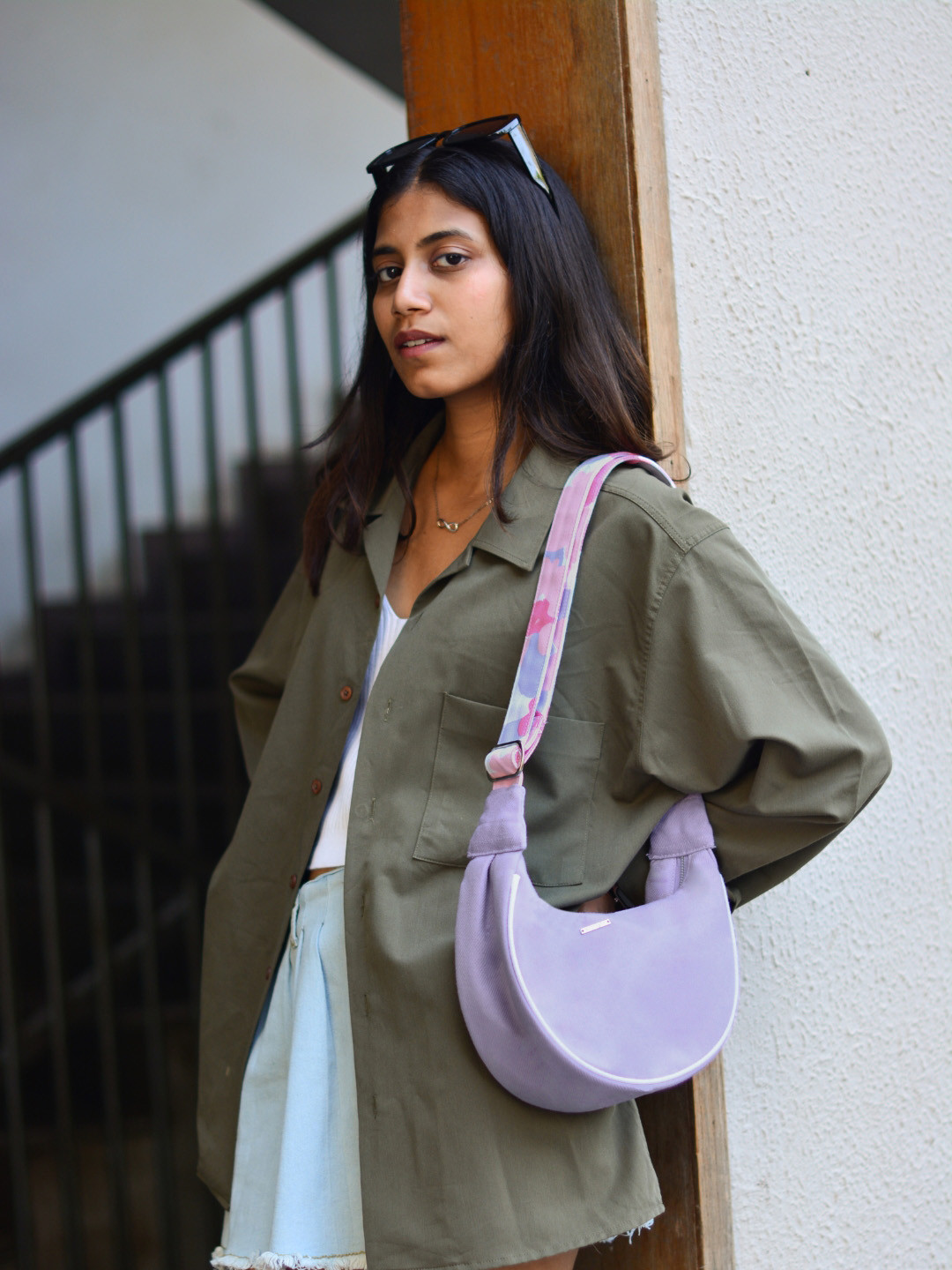 

EcoRight Women Canvas Crossbody Sling Bag, Purple