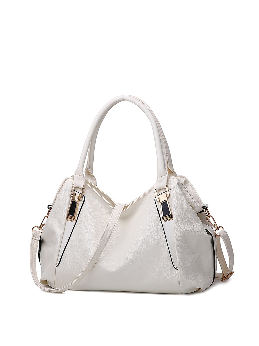 

SYGA Women Leather Structured Shoulder Bag, White