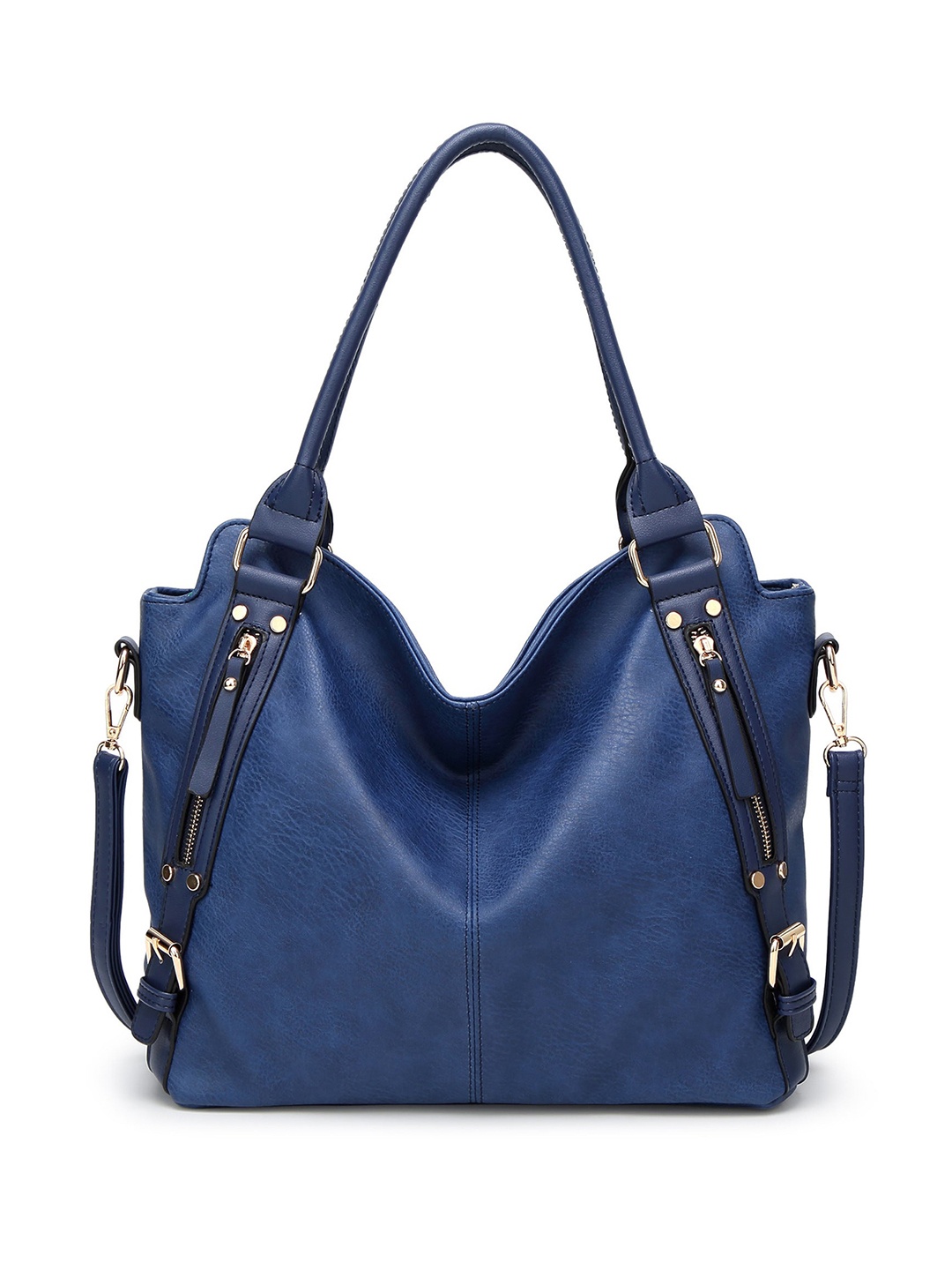 

SYGA Women Leather Structured Handheld Bag, Blue