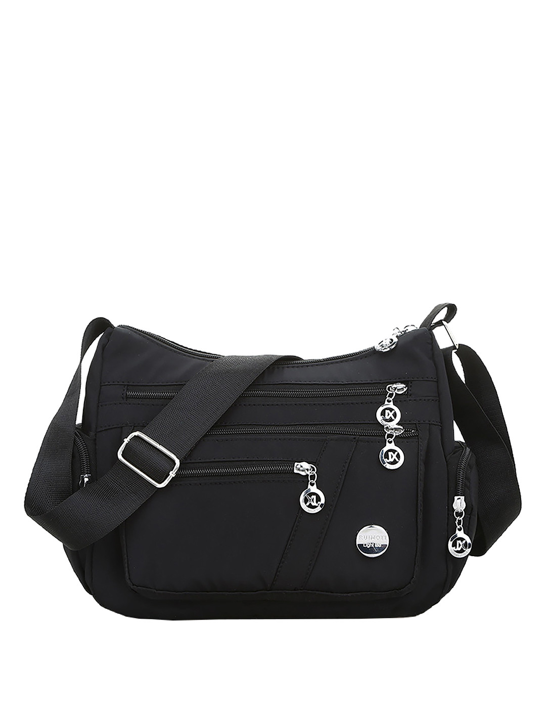 

SYGA Women Embellished Leather Bucket Handheld Bag, Black