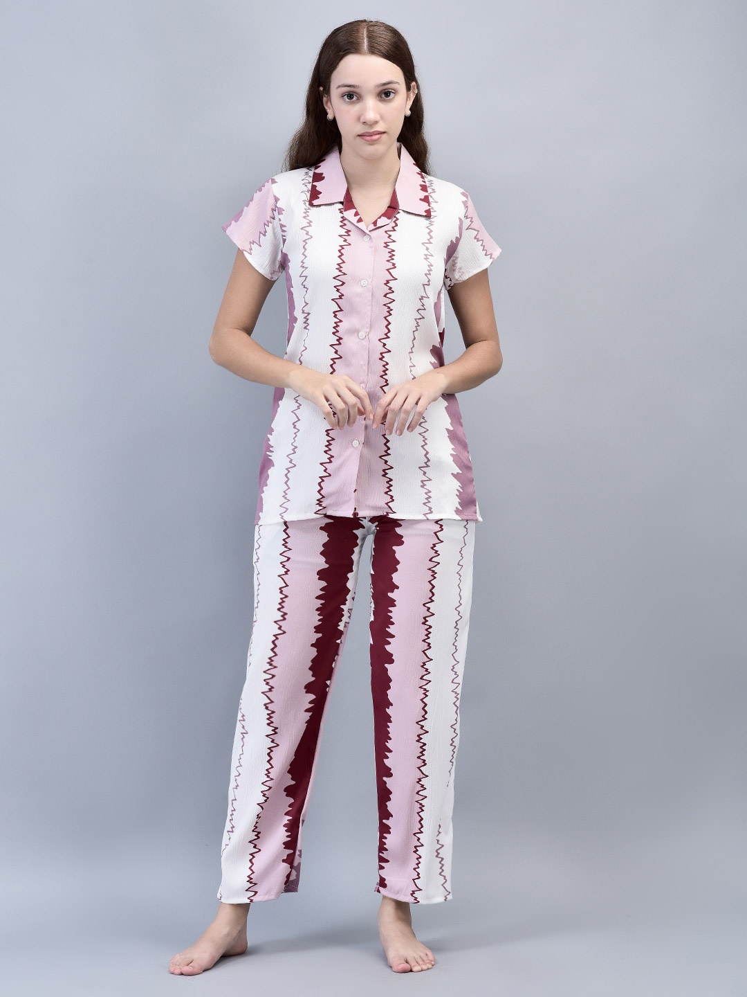 

Noty Women Printed Night suit, White