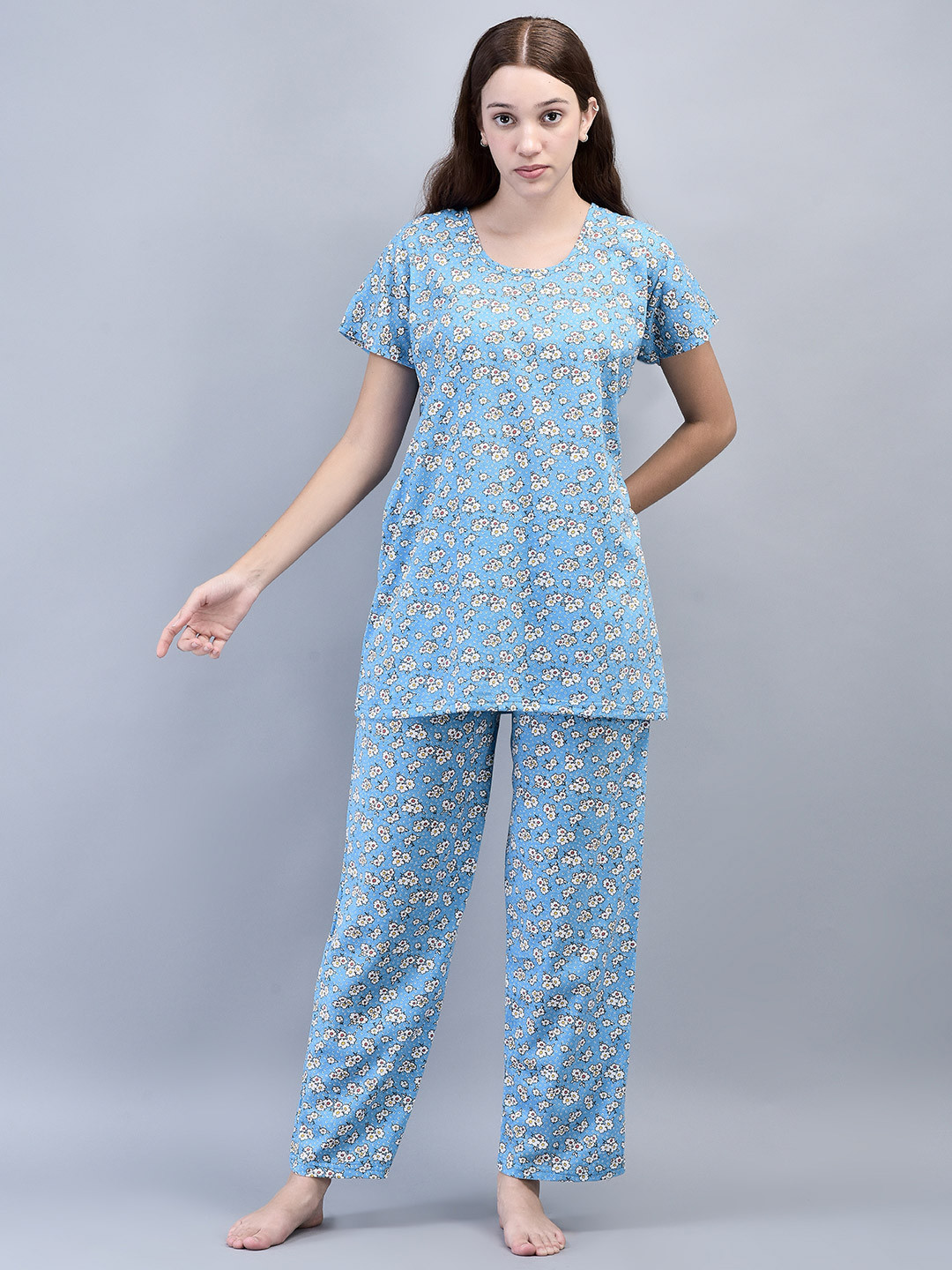 

Noty Women Printed Night suit, Blue