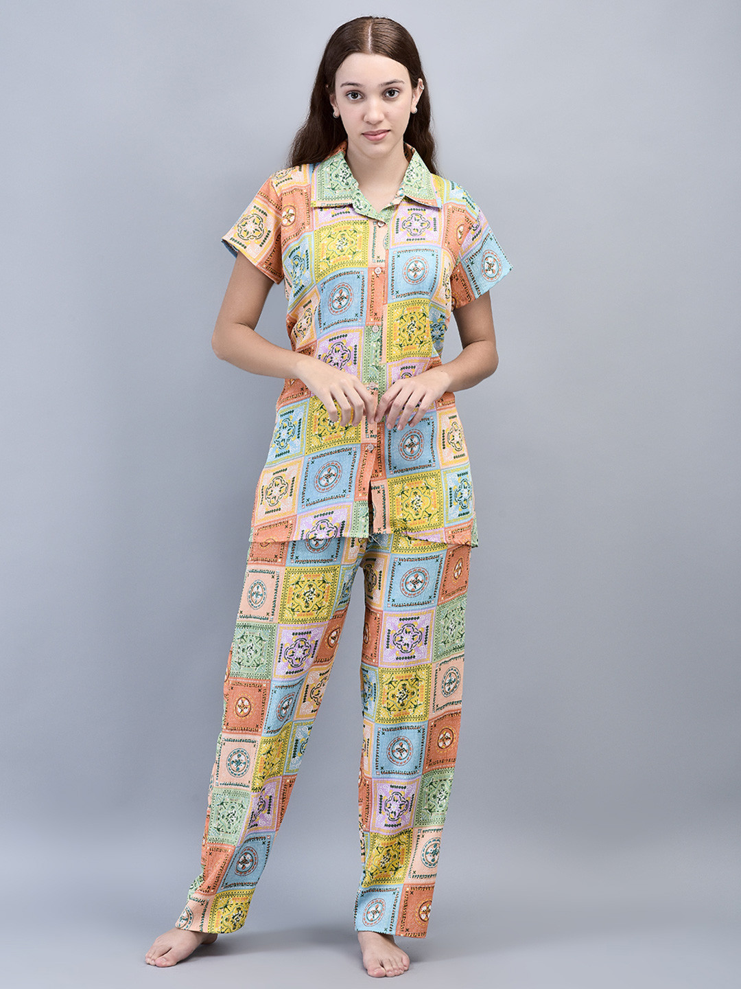 

Noty Women Printed Night suit, Blue