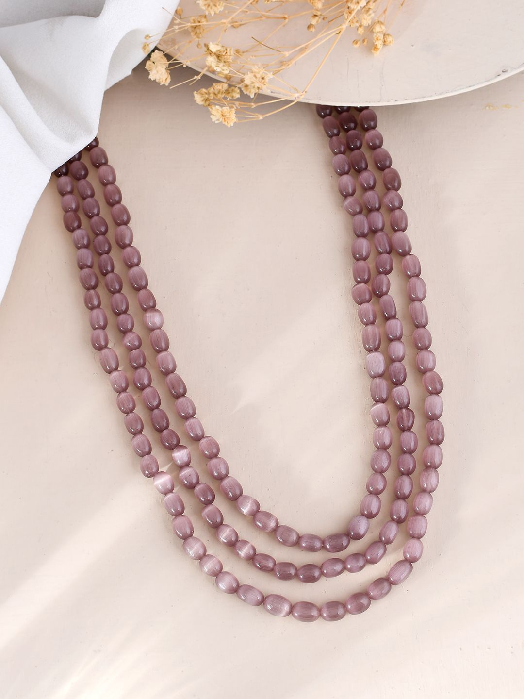 

Silvermerc Designs Women Copper Gold-Plated Handcrafted Necklace, Lavender