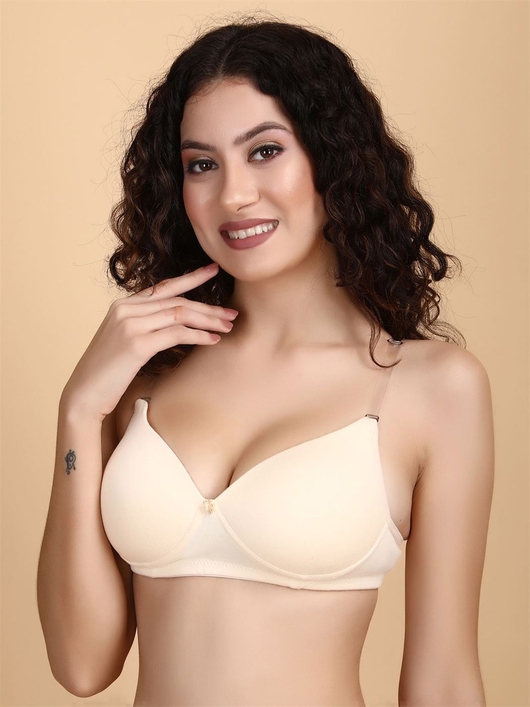 

Klassik Full Coverage Lightly Padded Everyday Bra With All Day Comfort, Beige