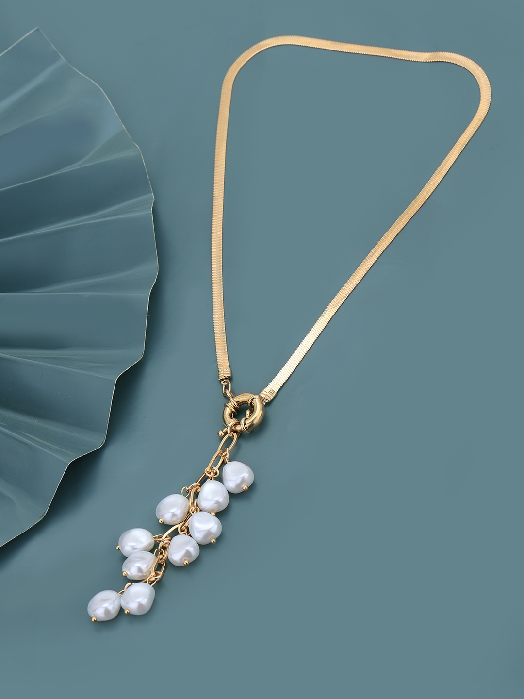 

Carlton London Rose Gold-Plated Pearl Necklace