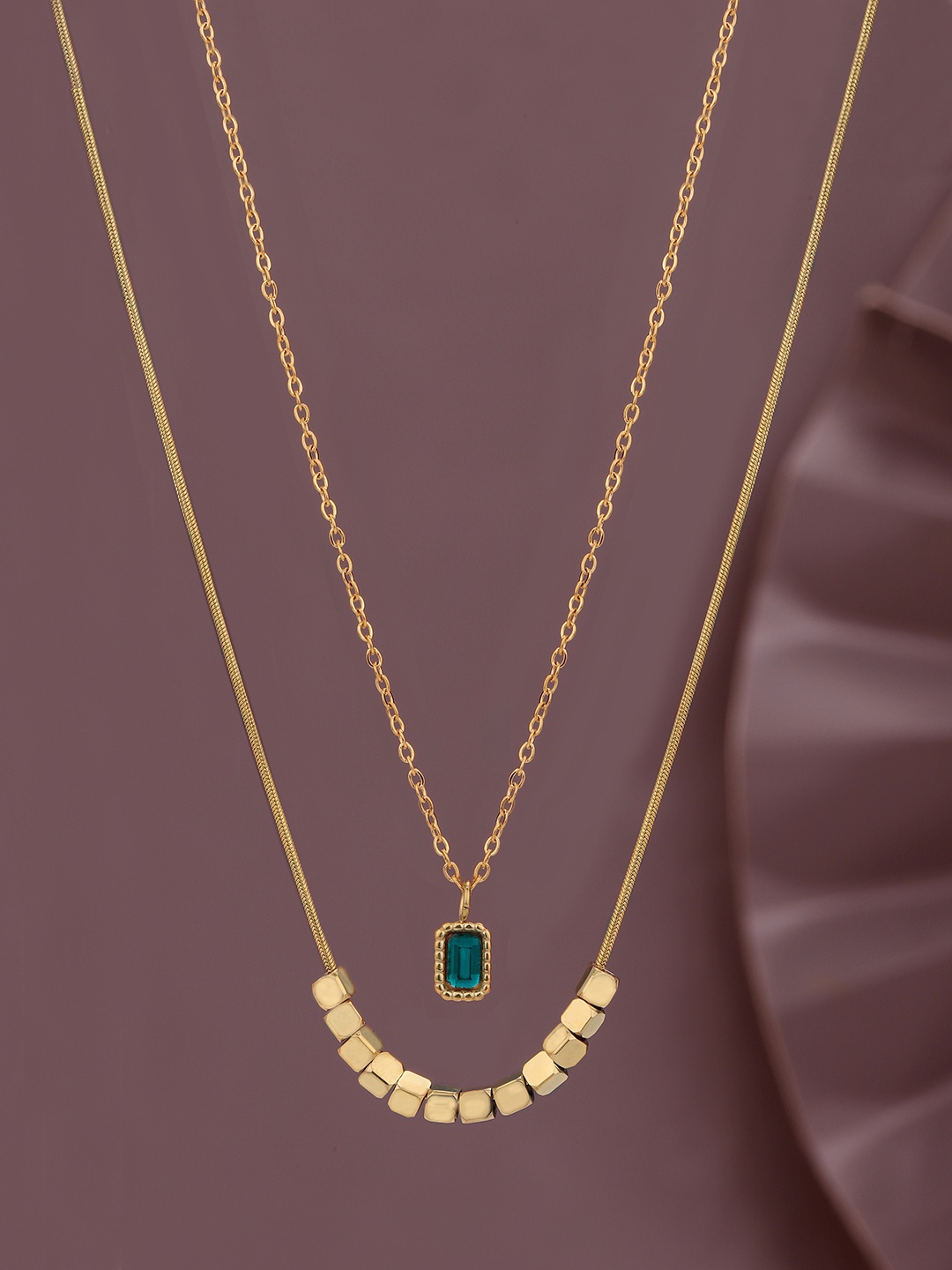 

Carlton London Gold-Plated Stainless Steel Layered Necklace
