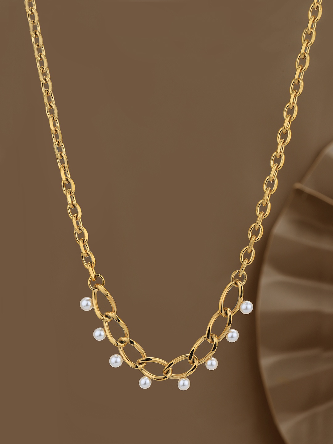 

Carlton London Gold-Plated Pearl Stainless Steel Necklace