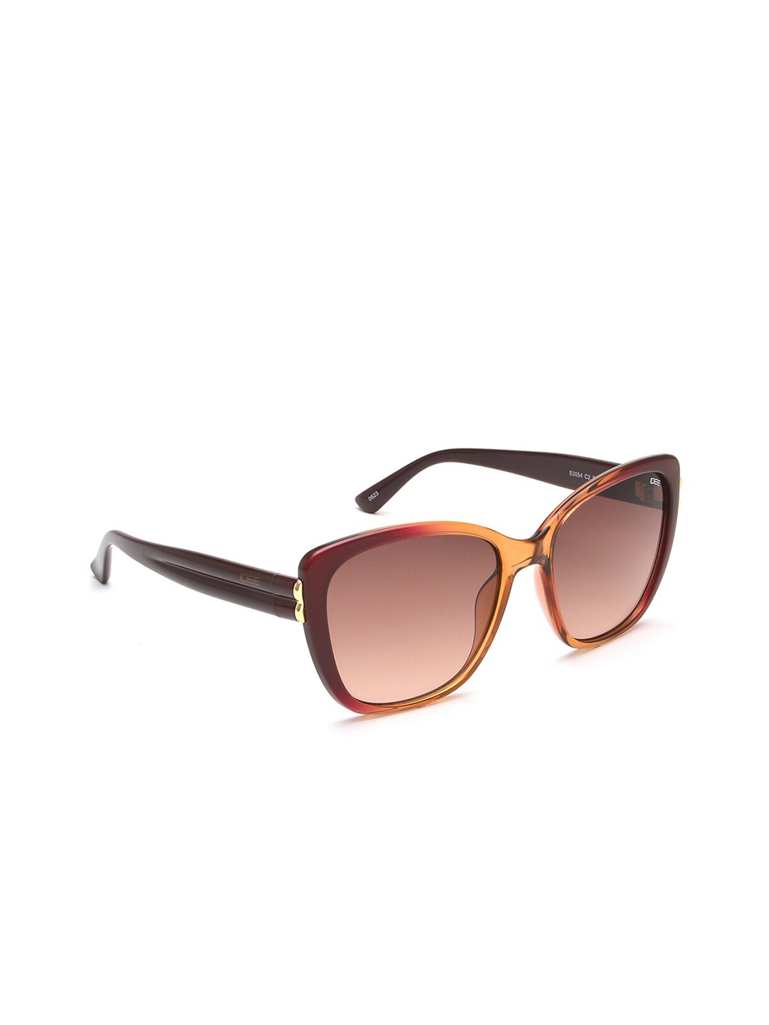 

IDEE Women Square Sunglasses with UV Protected Lens IDS3054C2SG, Brown