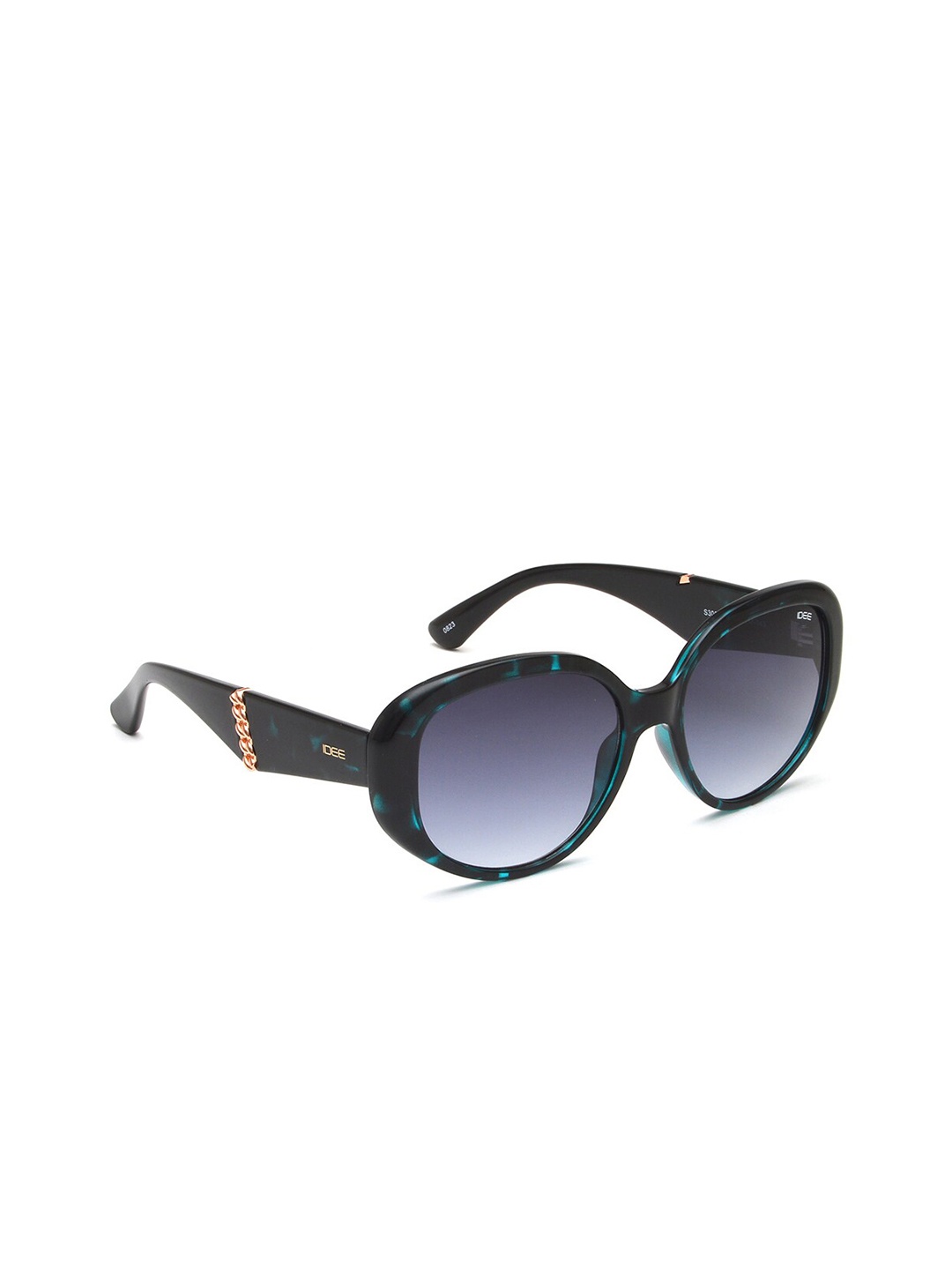 

IDEE Women Oval Sunglasses with UV Protected Lens IDS3058C3SG, Blue