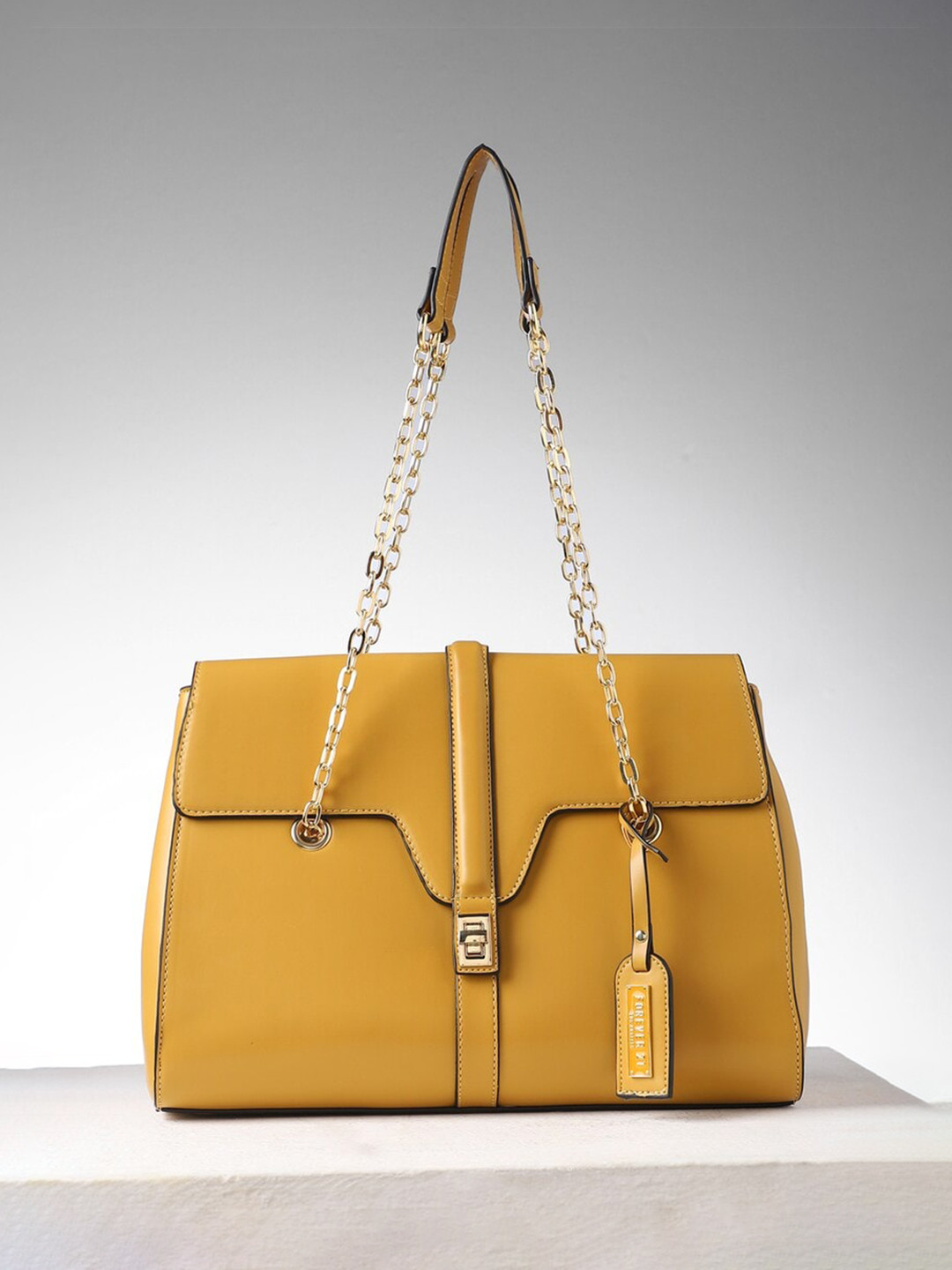 

FOREVER 21 Structured Shoulder Bag, Yellow