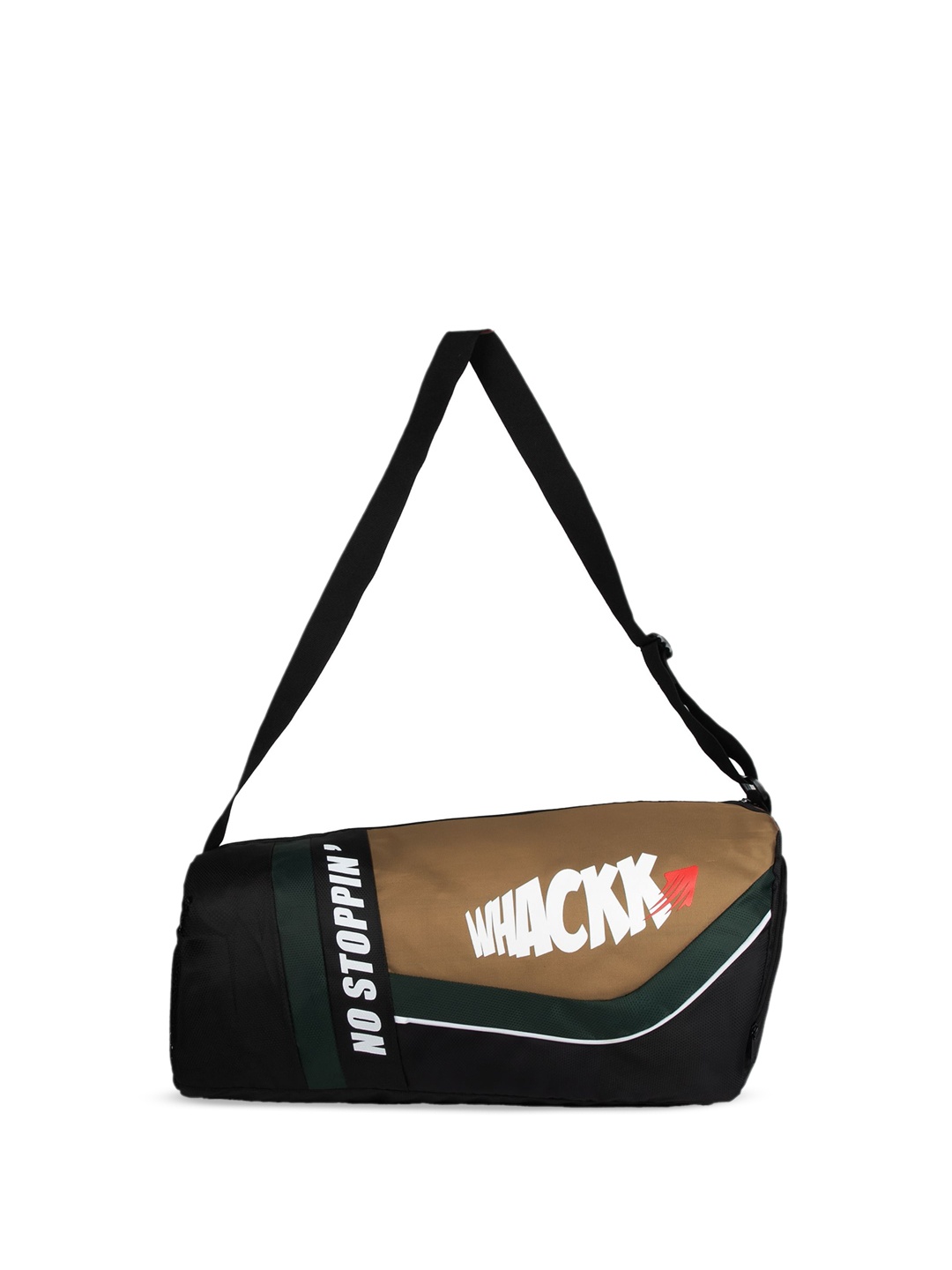 

Whackk Printed Unisex Medium Sports or Gym Duffel Bag, Black