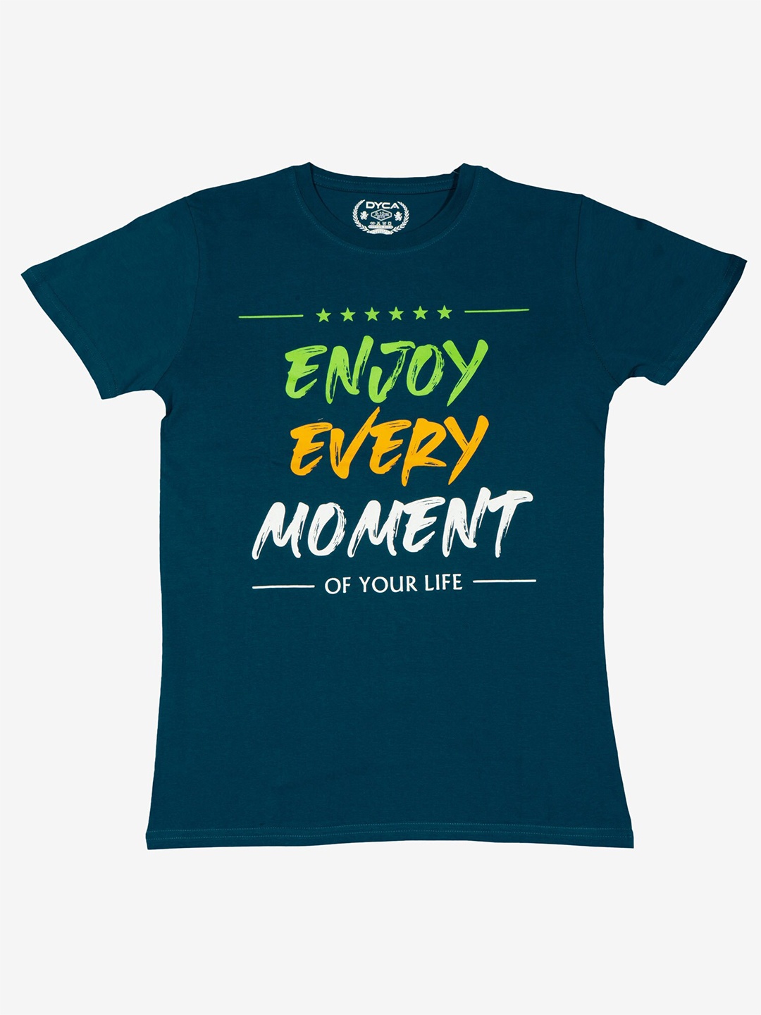 

DYCA Boys Typography Printed Round Neck T-shirt, Teal