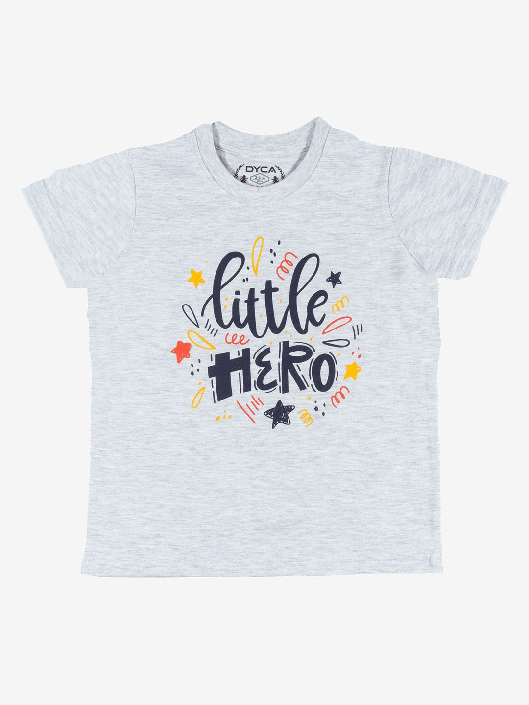 

DYCA Boys Typography Printed Round Neck T-shirt, Grey