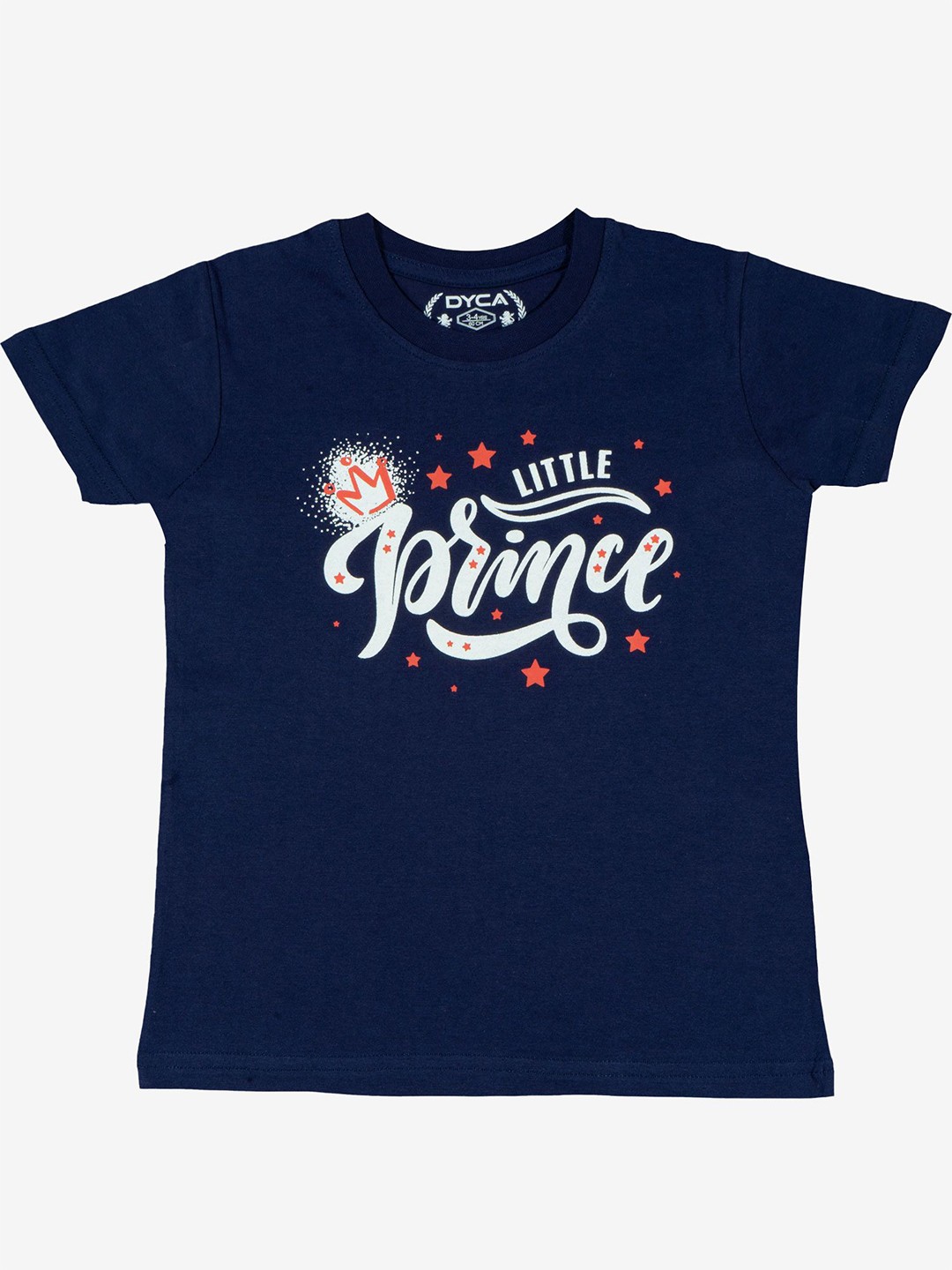 

DYCA Boys Typography Printed Round Neck T-shirt, Navy blue