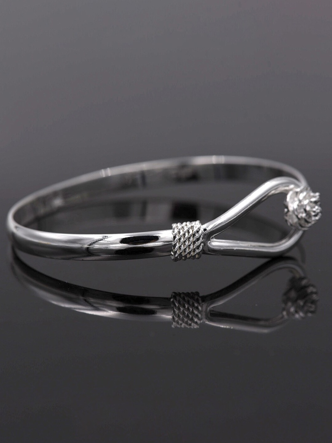 

Peora Cubic Zirconia Silver Plated Kada Bracelet