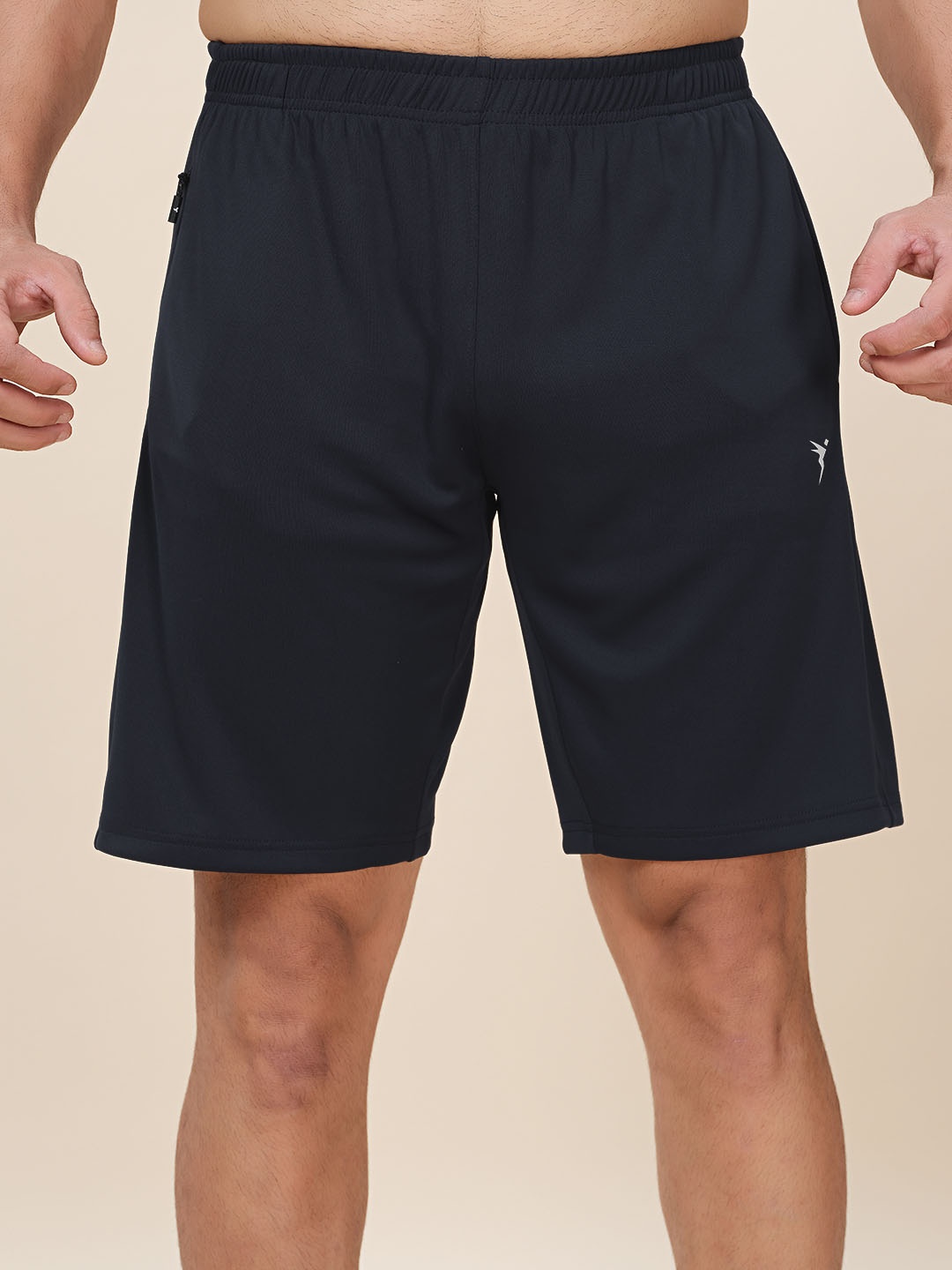 

Technosport Men Slim Fit Training or Gym Sports Shorts, Black