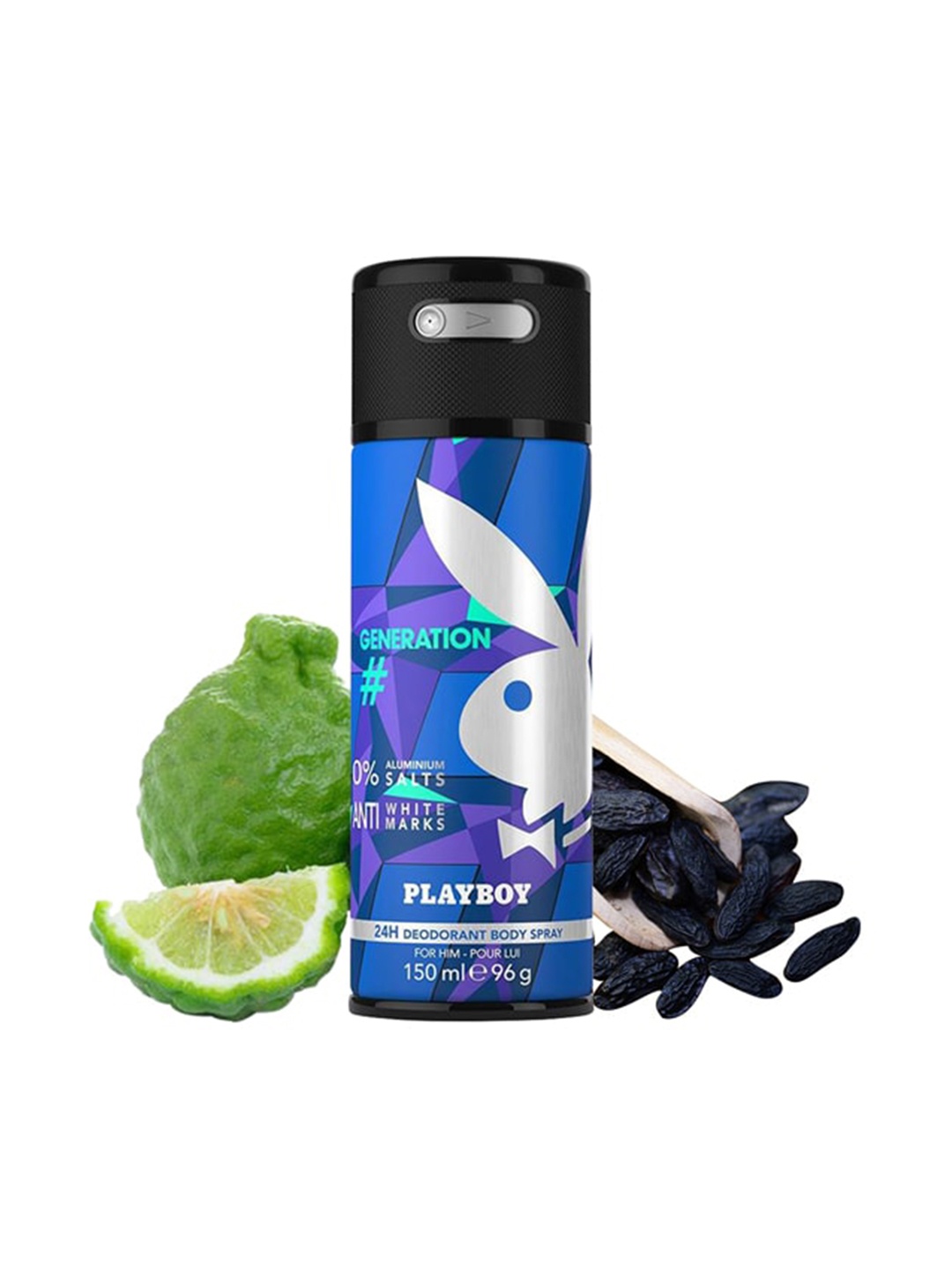 

Playboy Generation Man Set Of 5 Deodorant Spray - 96 g (150 ml) Each, Transparent