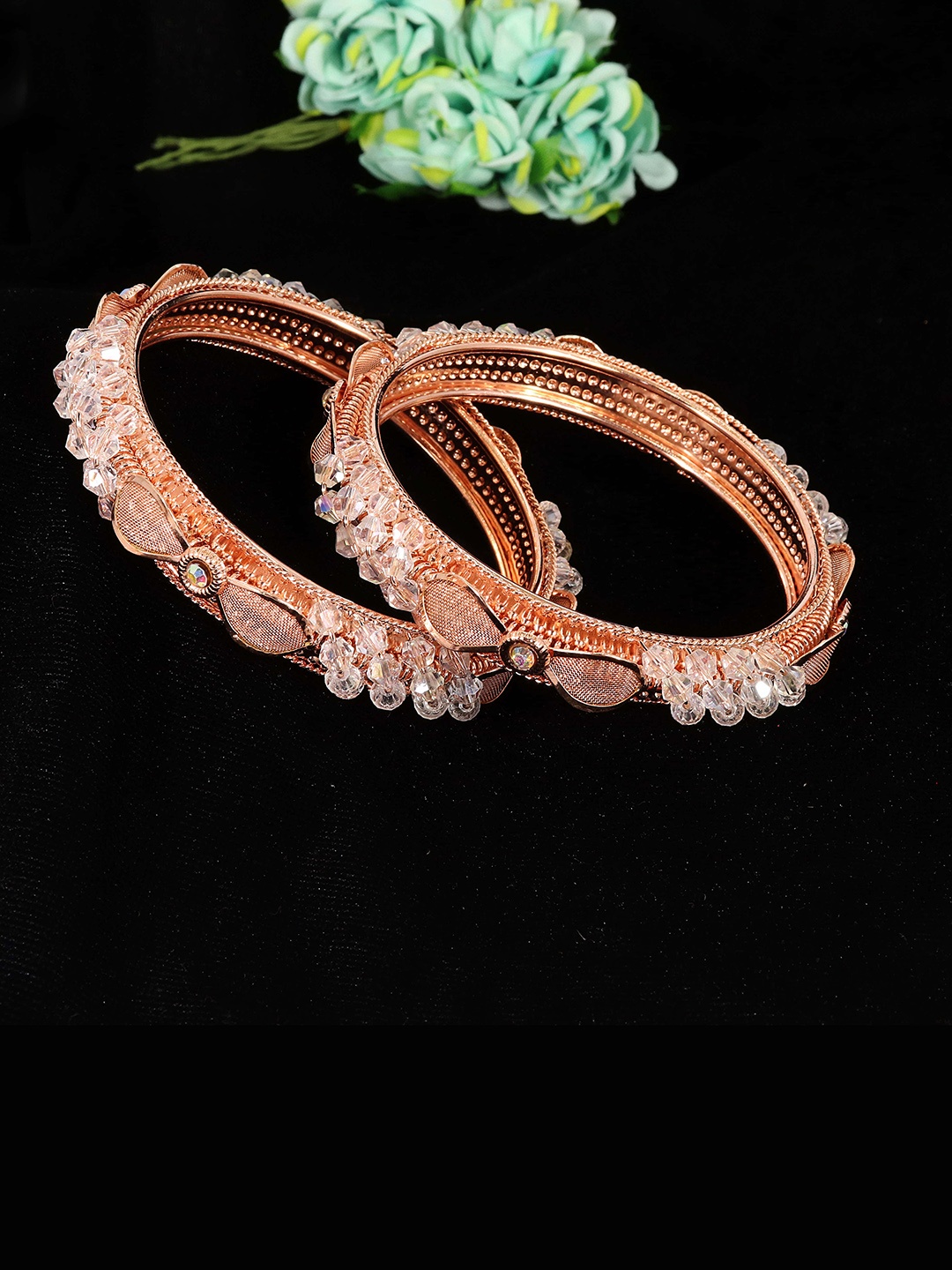 

NMII Set of 2 Zircon Stone Bangles, White