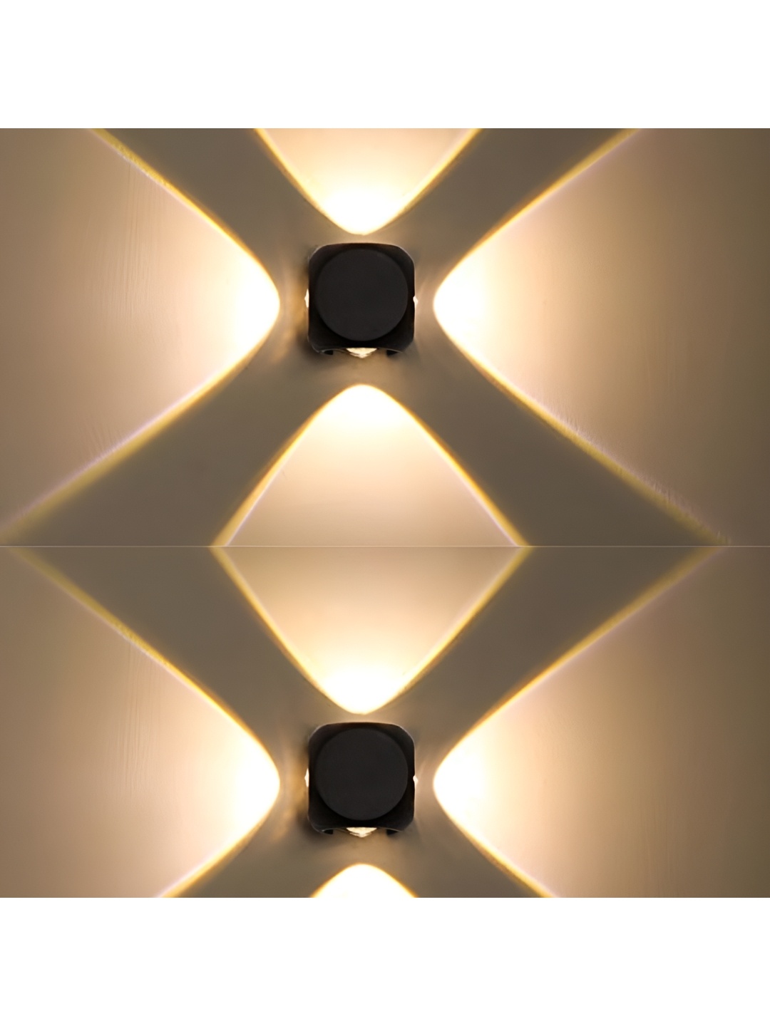 

SPARK WORLD Black 2 Pieces Aluminium Contemporary Square Shaped Wall Lamp