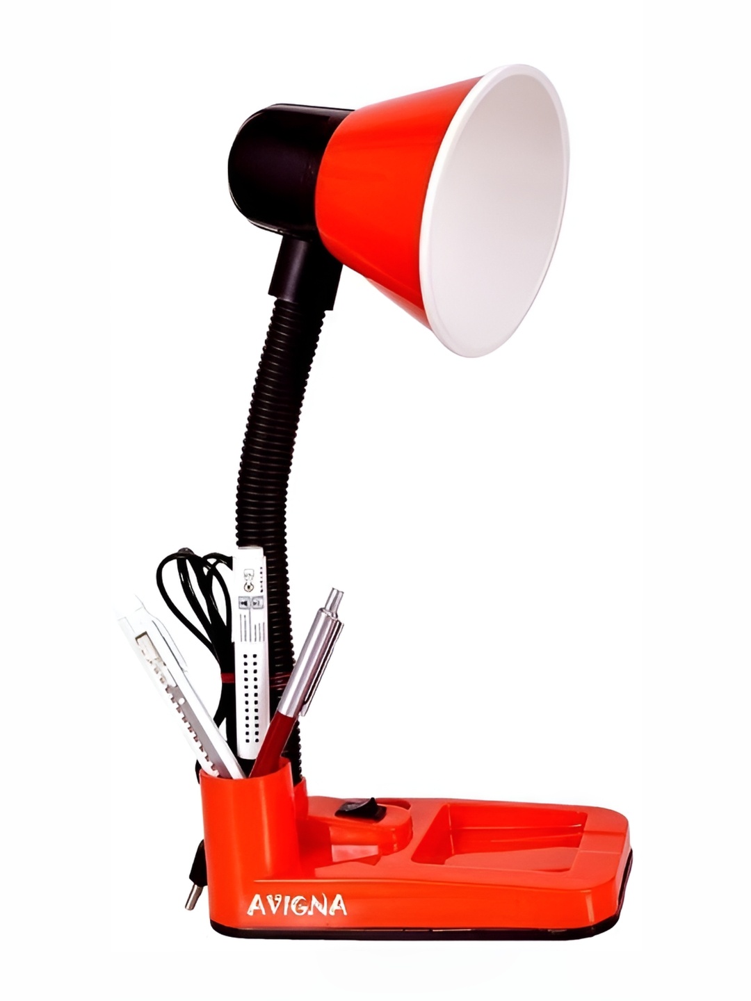 

SPARK WORLD Red & Black Acrylic Contemporary Bell Shaped Table Lamp