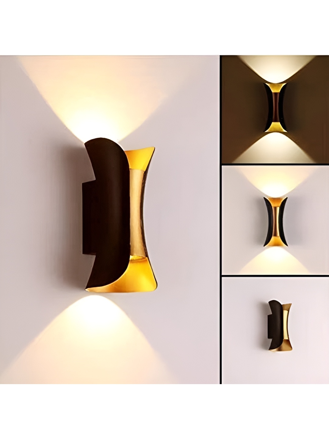

SPARK WORLD Yellow & Brown Metal Contemporary Cylinder Shaped Wall Lamp