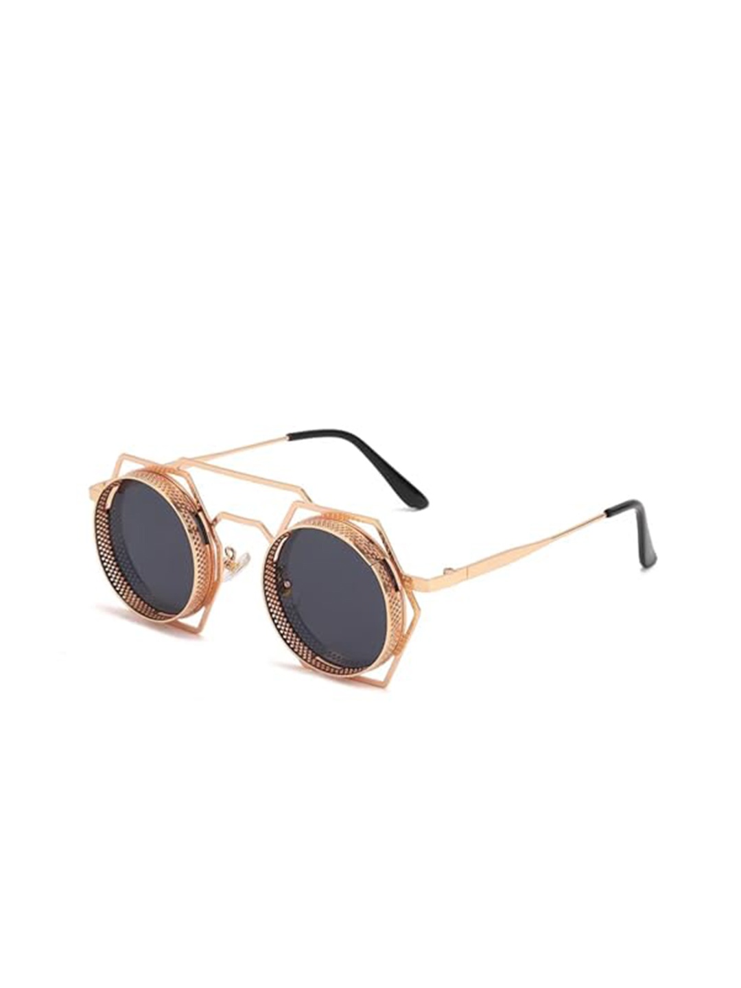 

AUGEN Unisex Round Sunglasses with UV Protected Lens VI-SG-160-C6, Black