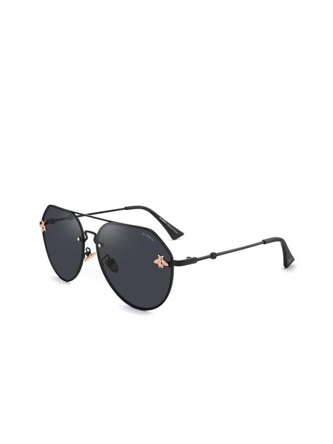 

AUGEN Unisex Oval Sunglasses with UV Protected Lens VI-SG-150, Black