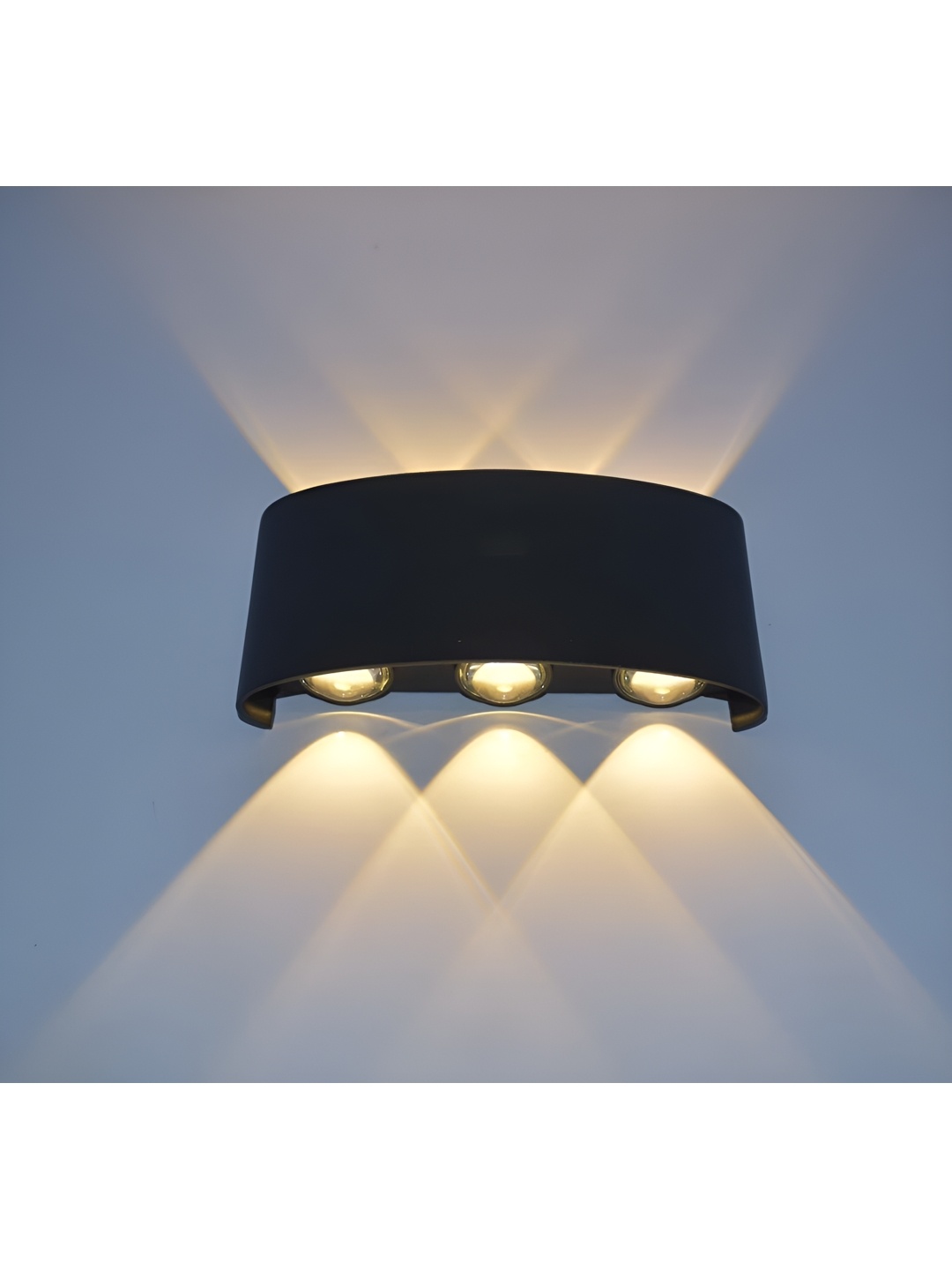 

SPARK WORLD Black Acrylic Rectangle Shaped Wall Lamp