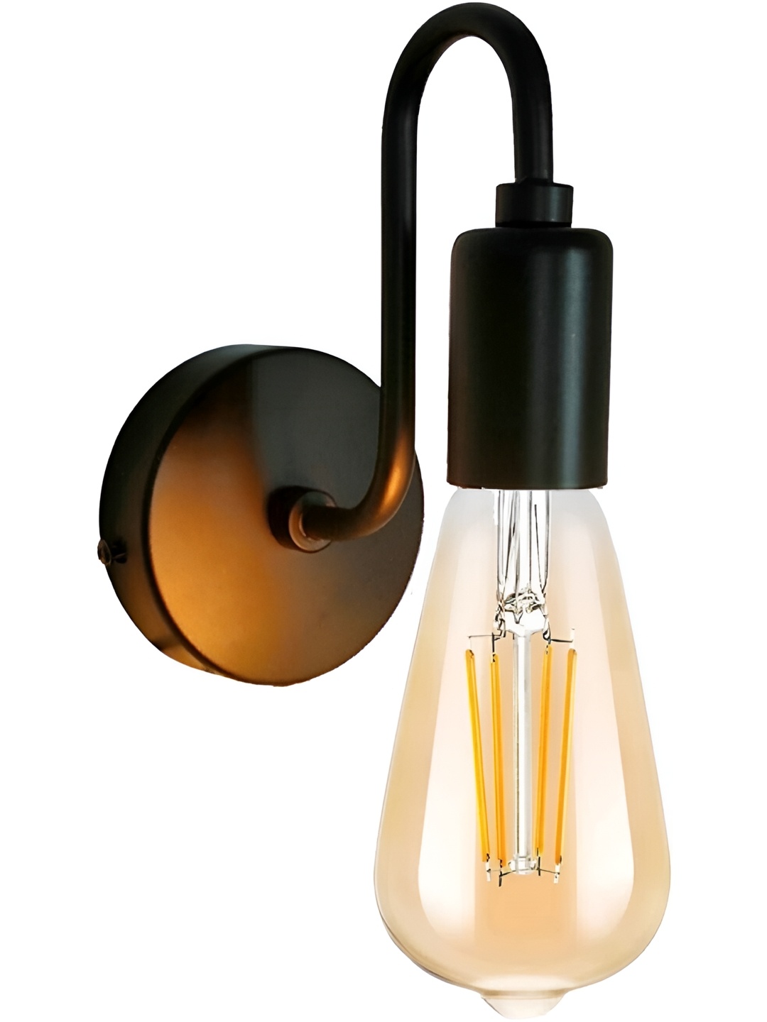 

SPARK WORLD Black & Transparent Metal Contemporary Abstract Shaped Wall Lamp
