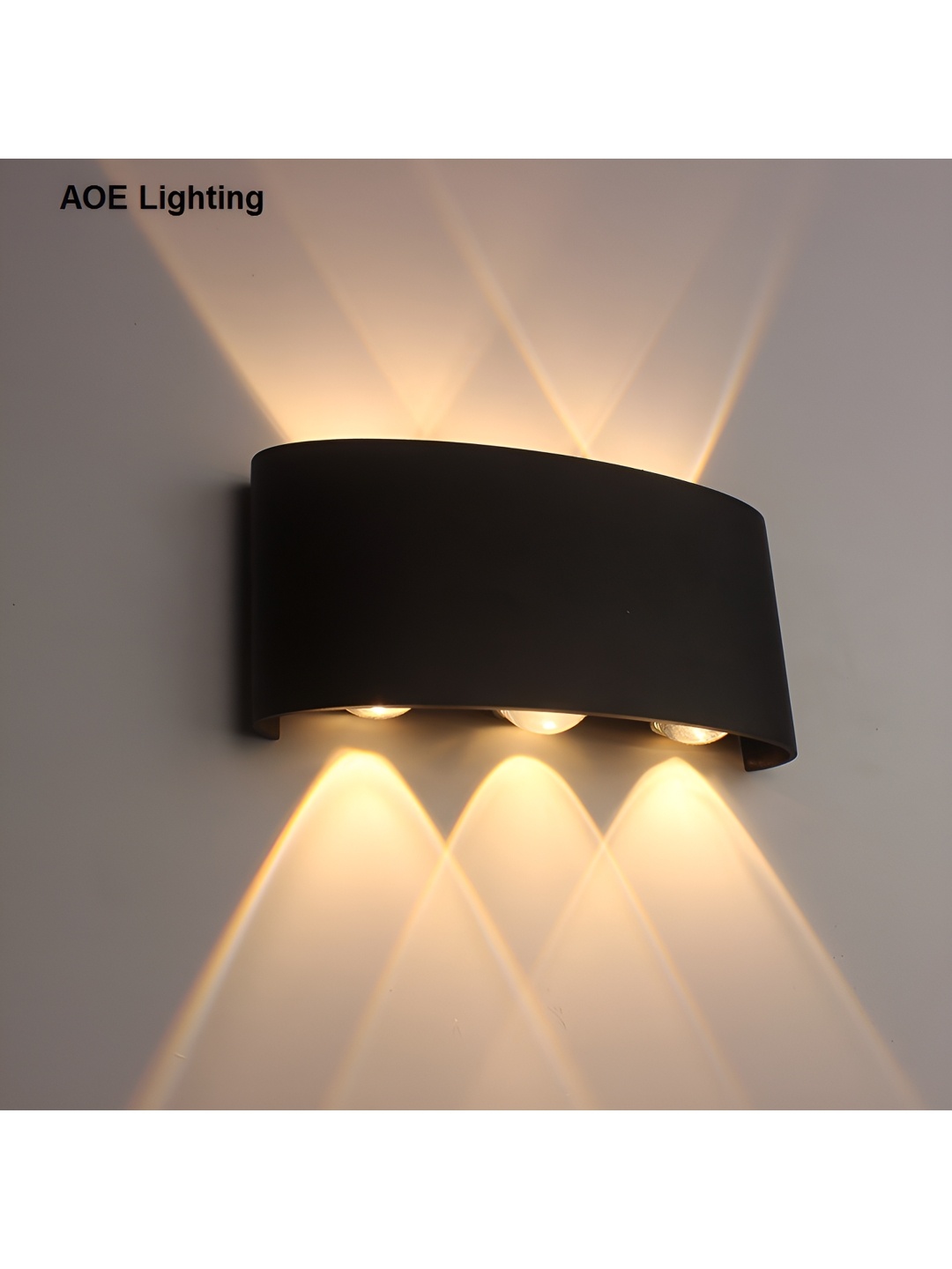 

SPARK WORLD Black 3 Pieces Quirky Abstract Shaped Wall Lamp