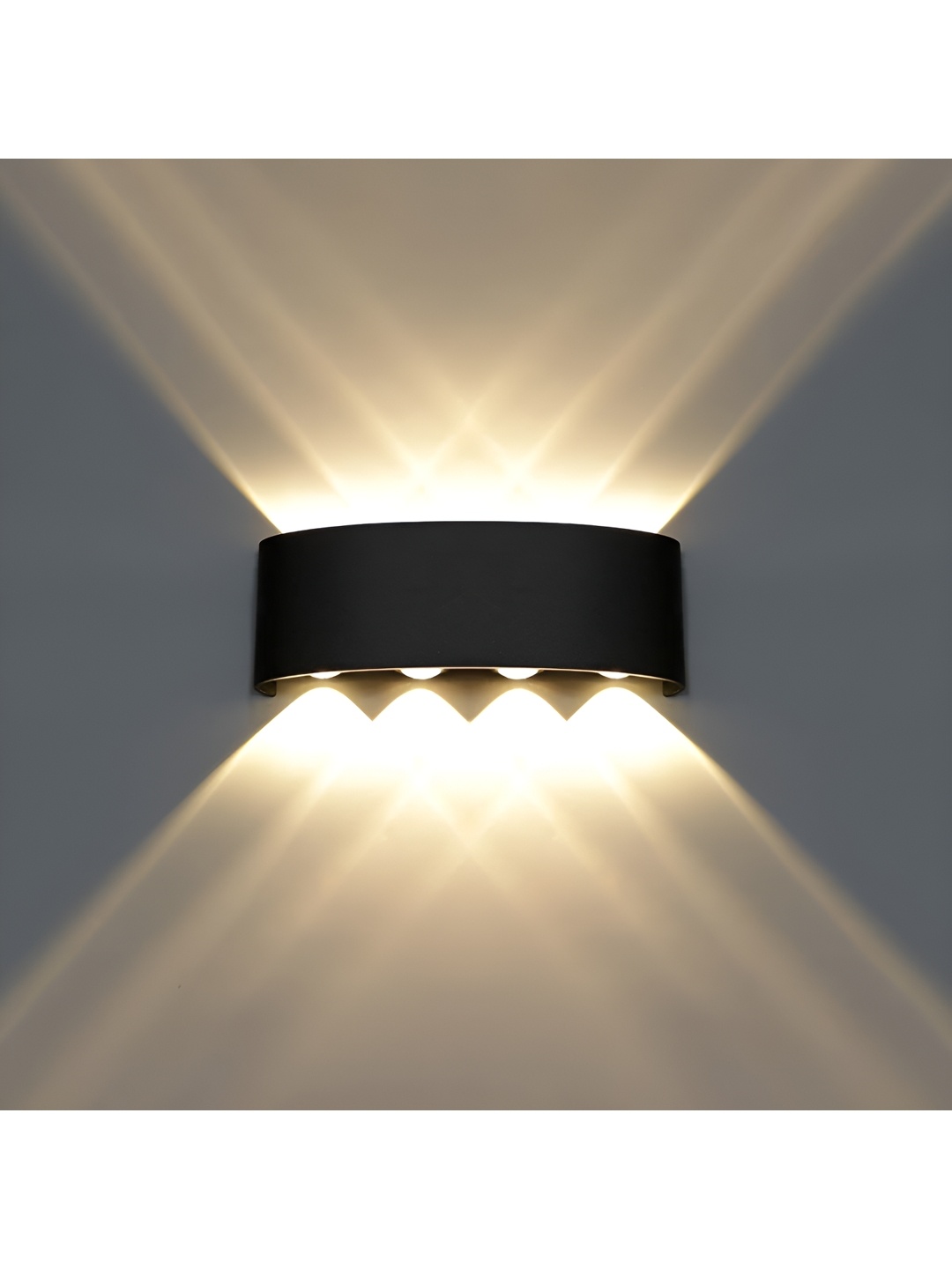 

SPARK WORLD Black Acrylic Rectangle Shaped Wall Lamp