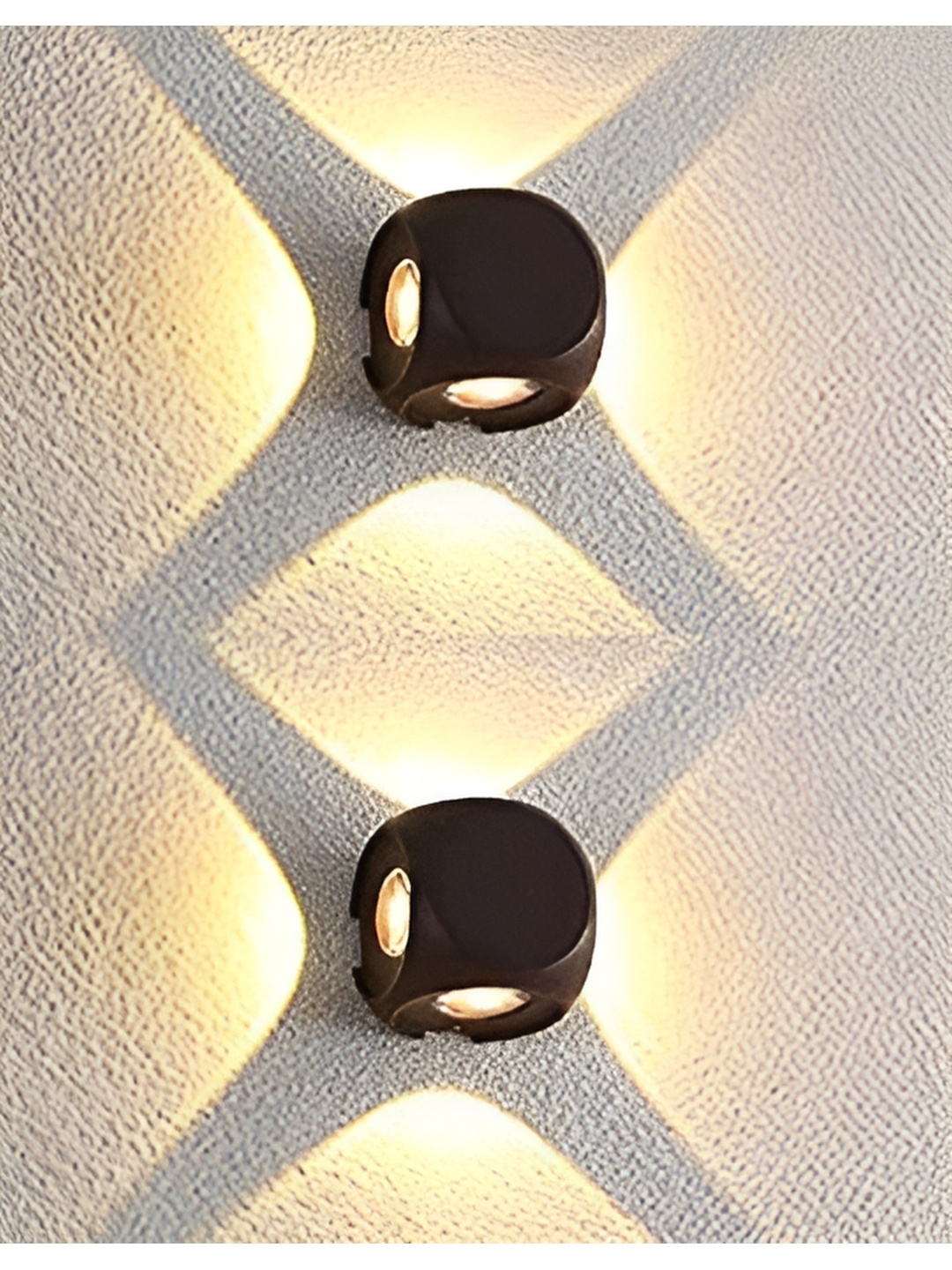 

SPARK WORLD Yellow & Black 2 Pieces Acrylic Contemporary Spherical Shaped Wall Lamp