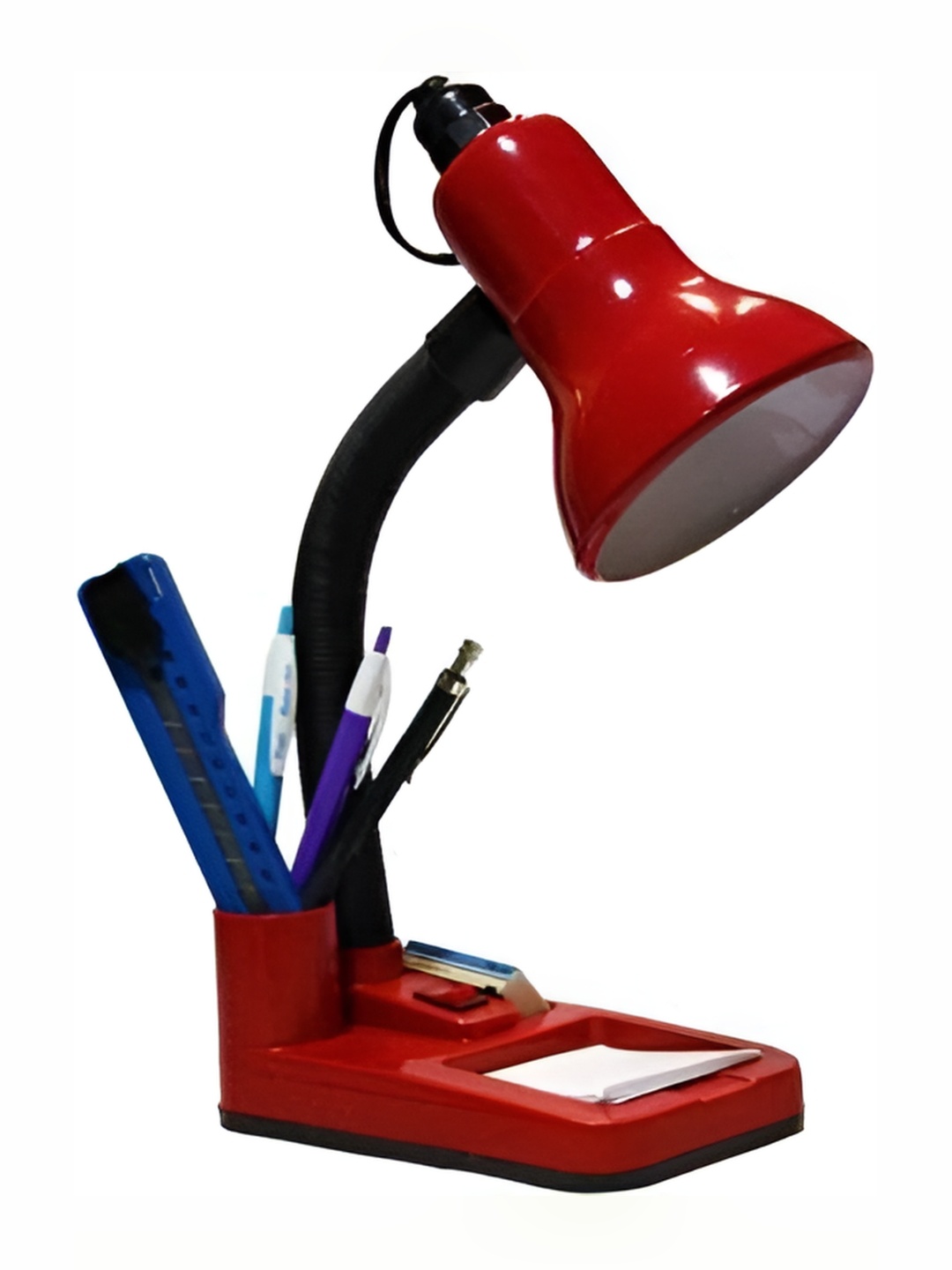 

SPARK WORLD Red Metal Bell Shaped Table Lamp