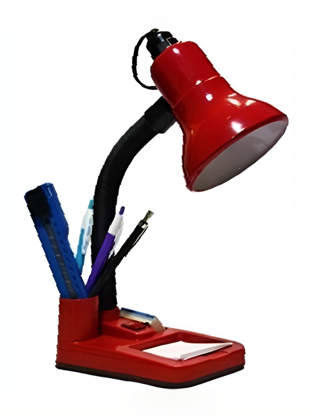 

SPARK WORLD Red & Black Metal Contemporary Bell Shaped Table Lamp