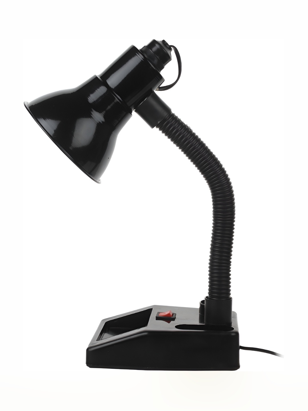 

SPARK WORLD Black Aluminium Contemporary Bell Shaped Table Lamp