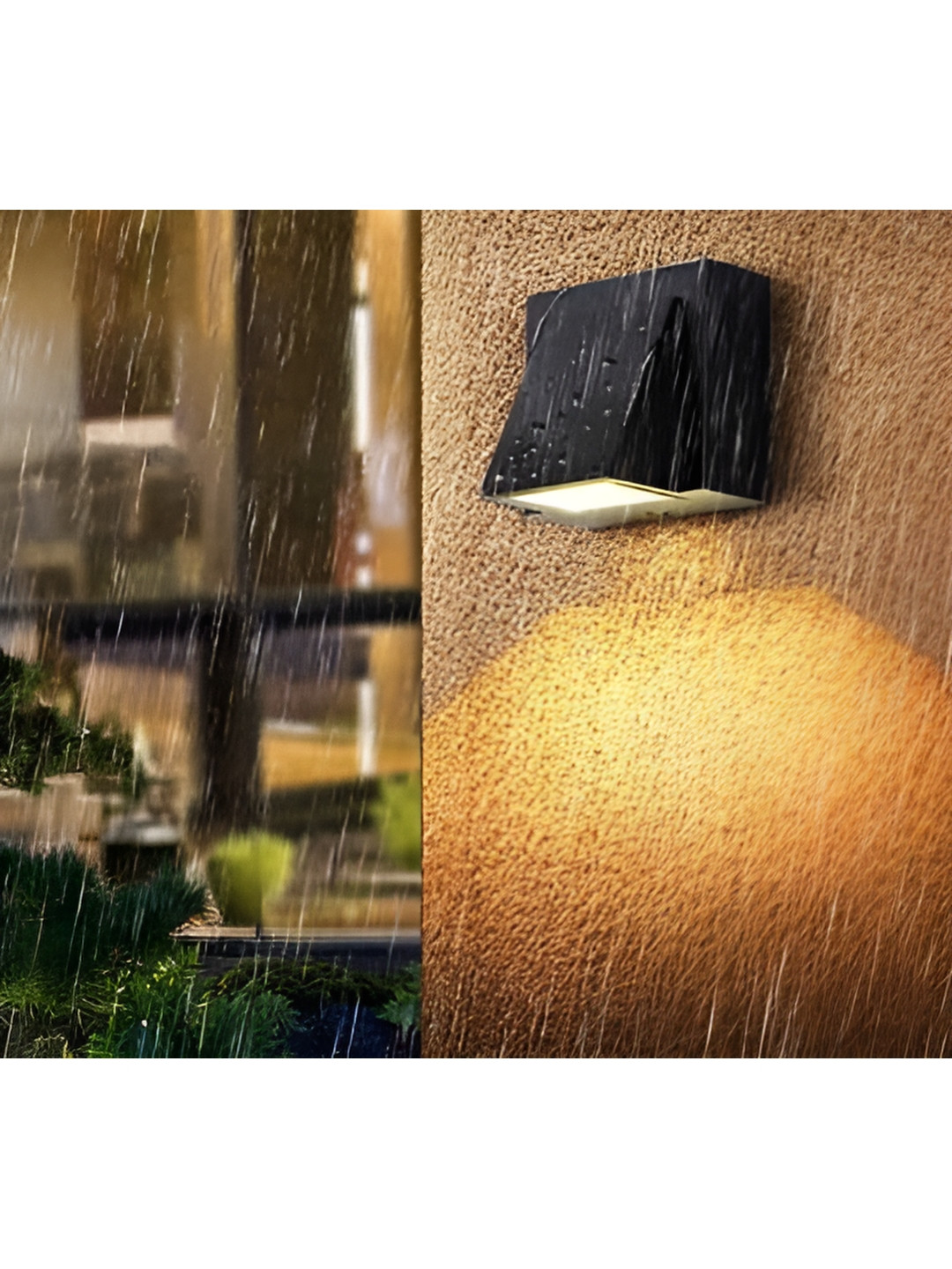 

SPARK WORLD Black Contemporary Square Shaped Wall Lamp