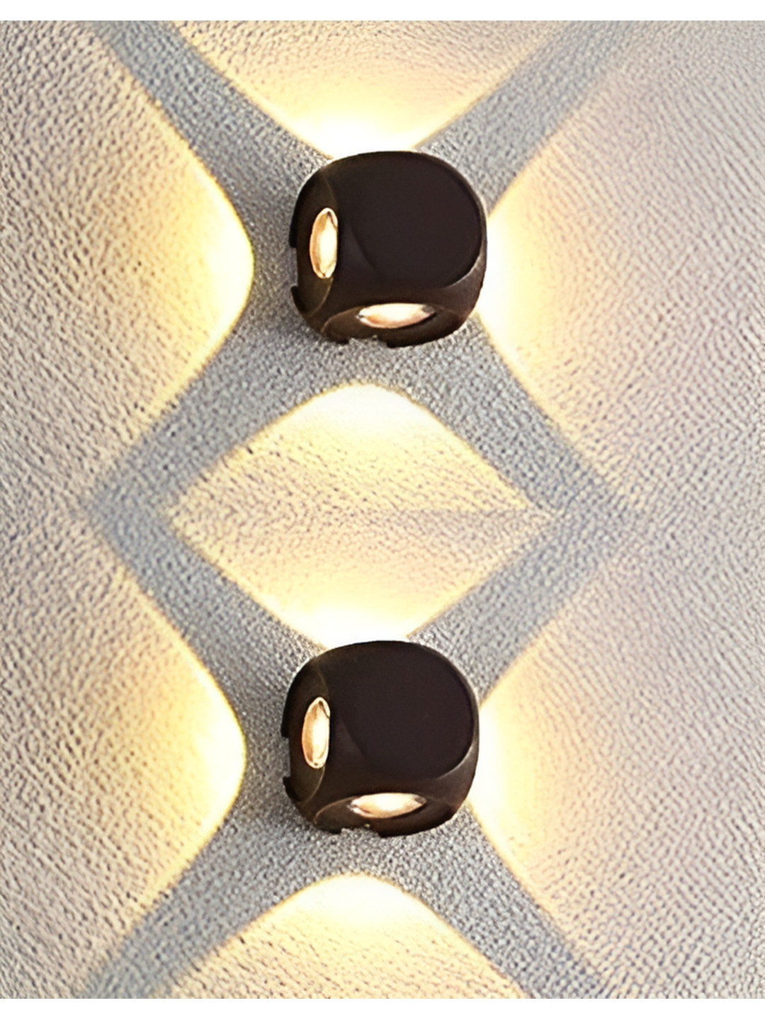 

SPARK WORLD Black 2 Pieces Square Shaped Wall Lamp