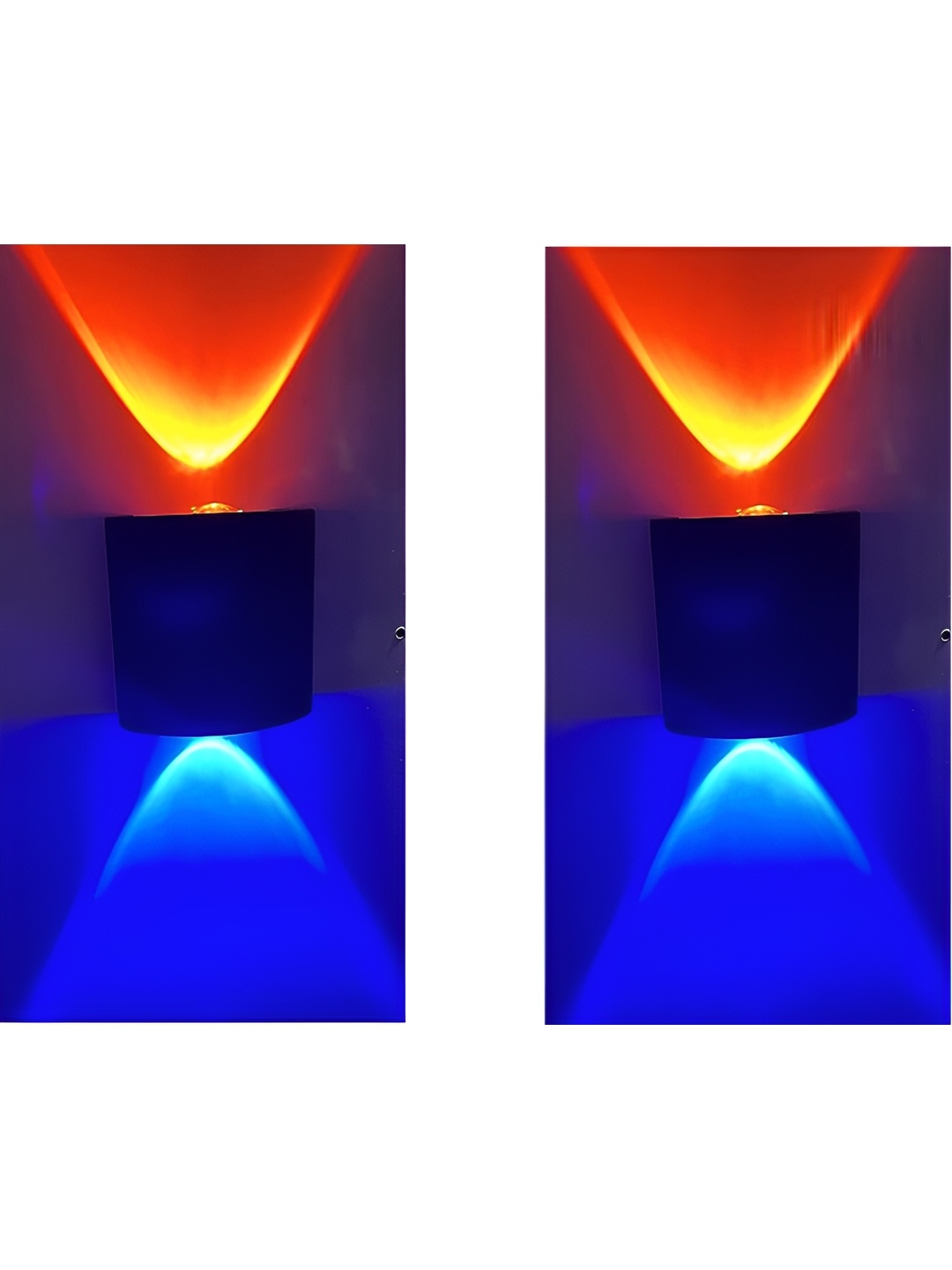 

SPARK WORLD Black 2 Pieces Aluminium Quirky Square Shaped Wall Lamp