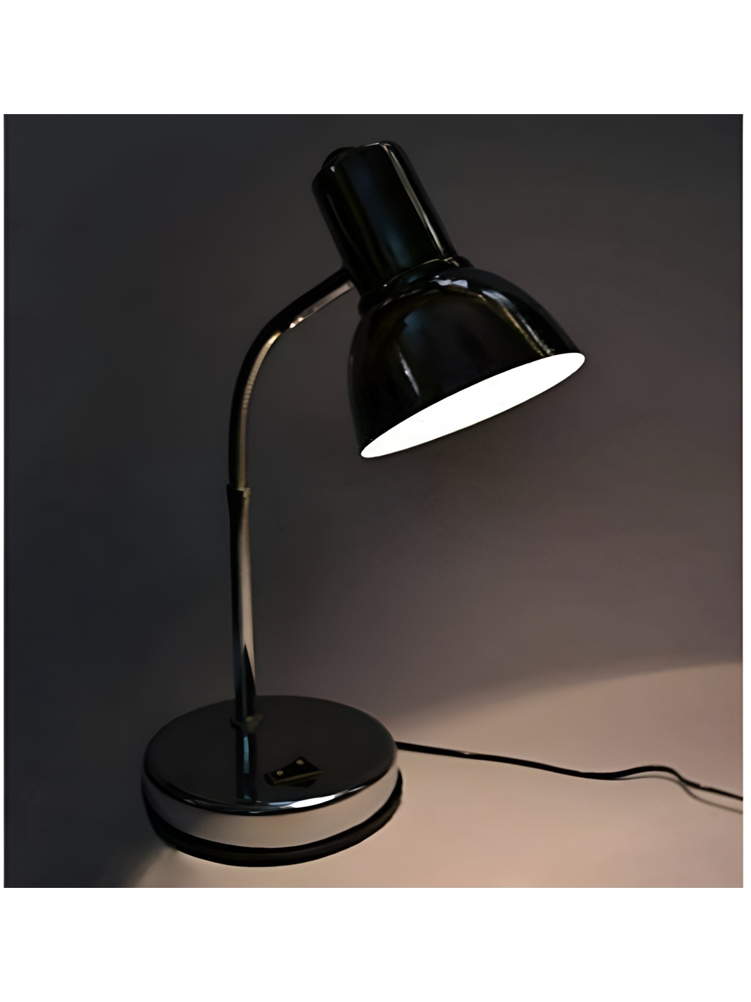 

SPARK WORLD Silver-Toned Metal Contemporary Bell Shaped Table Lamp