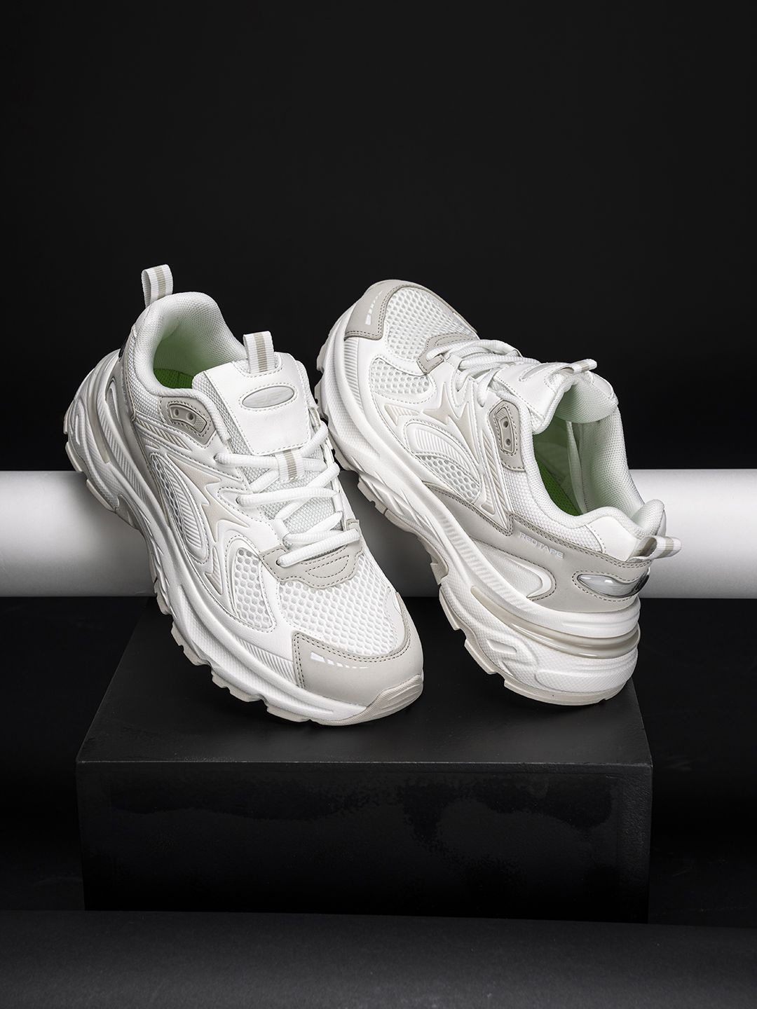 

Red Tape Men Round Toe Mesh Sneakers, White