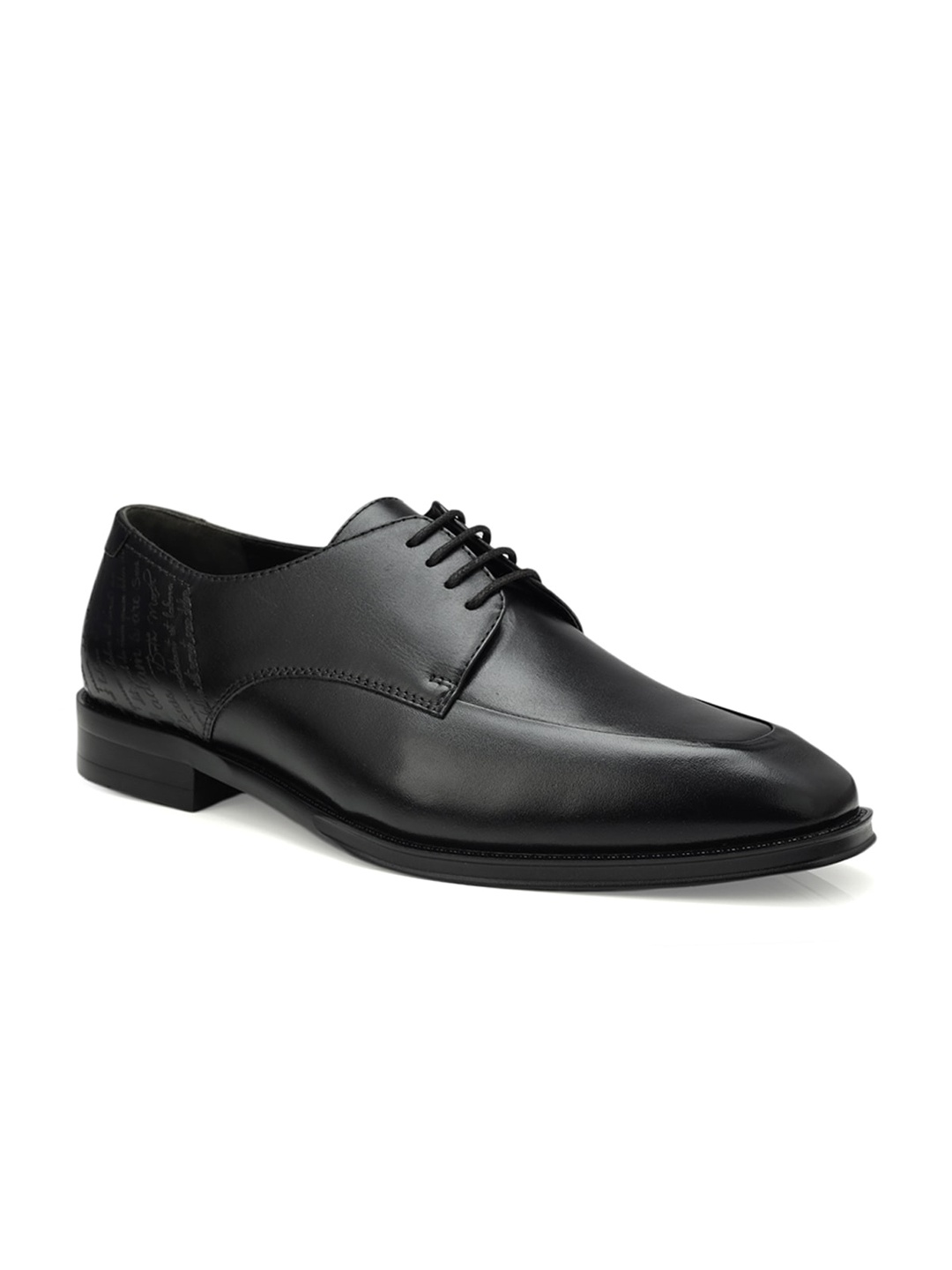 

ROSSO BRUNELLO Men Textured Leather Derbys Shoes, Black
