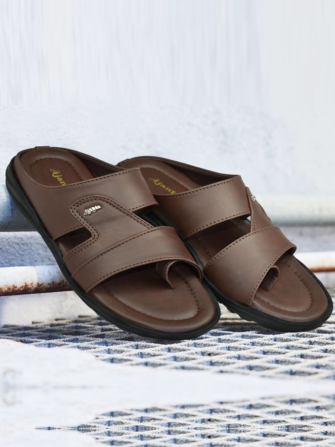 

Ajanta Men Slip-On Comfort Sandals, Brown