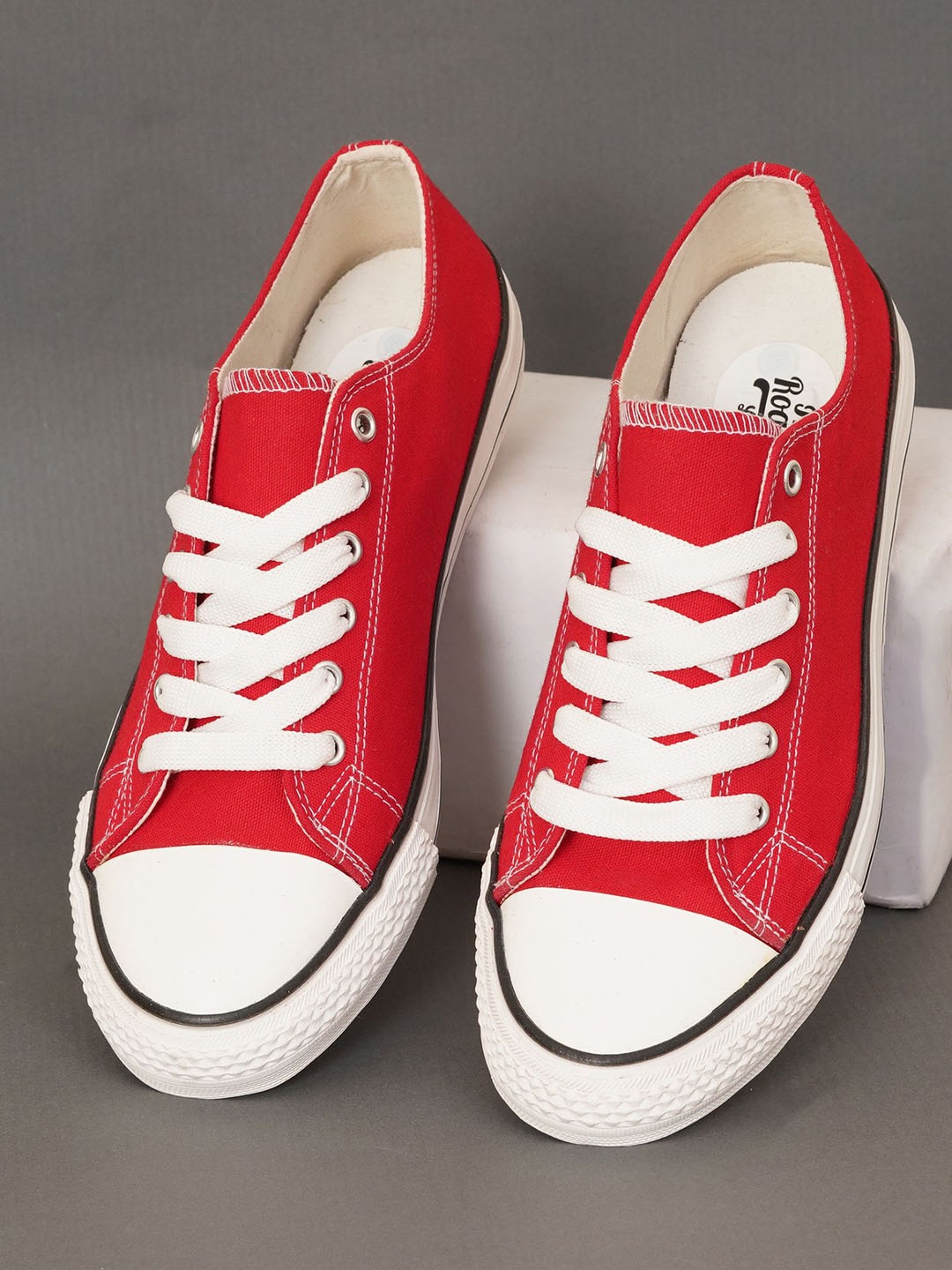 

The Roadster Lifestyle Co Women Canvas Casual Sneakers, Red