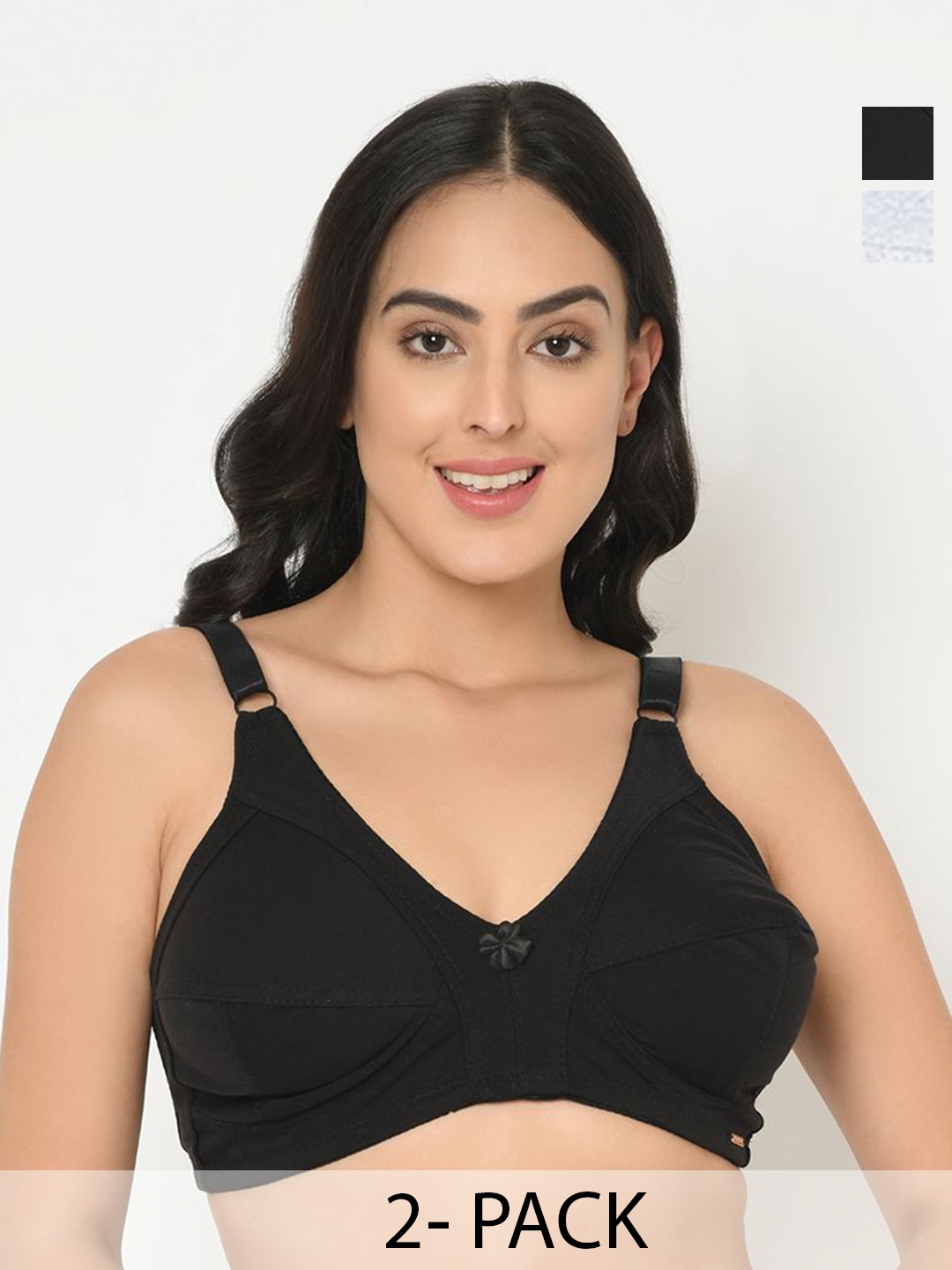 

Curvy Love women Full Coverage non wired everyday bra, Black